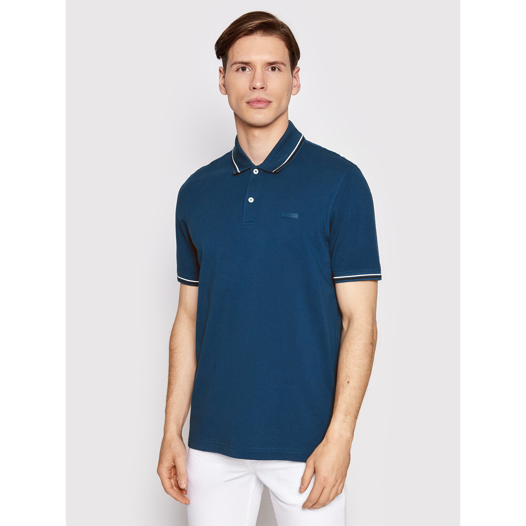 Bugatti Tricou polo 8150 15001 Bleumarin Regular Fit - Pled.ro