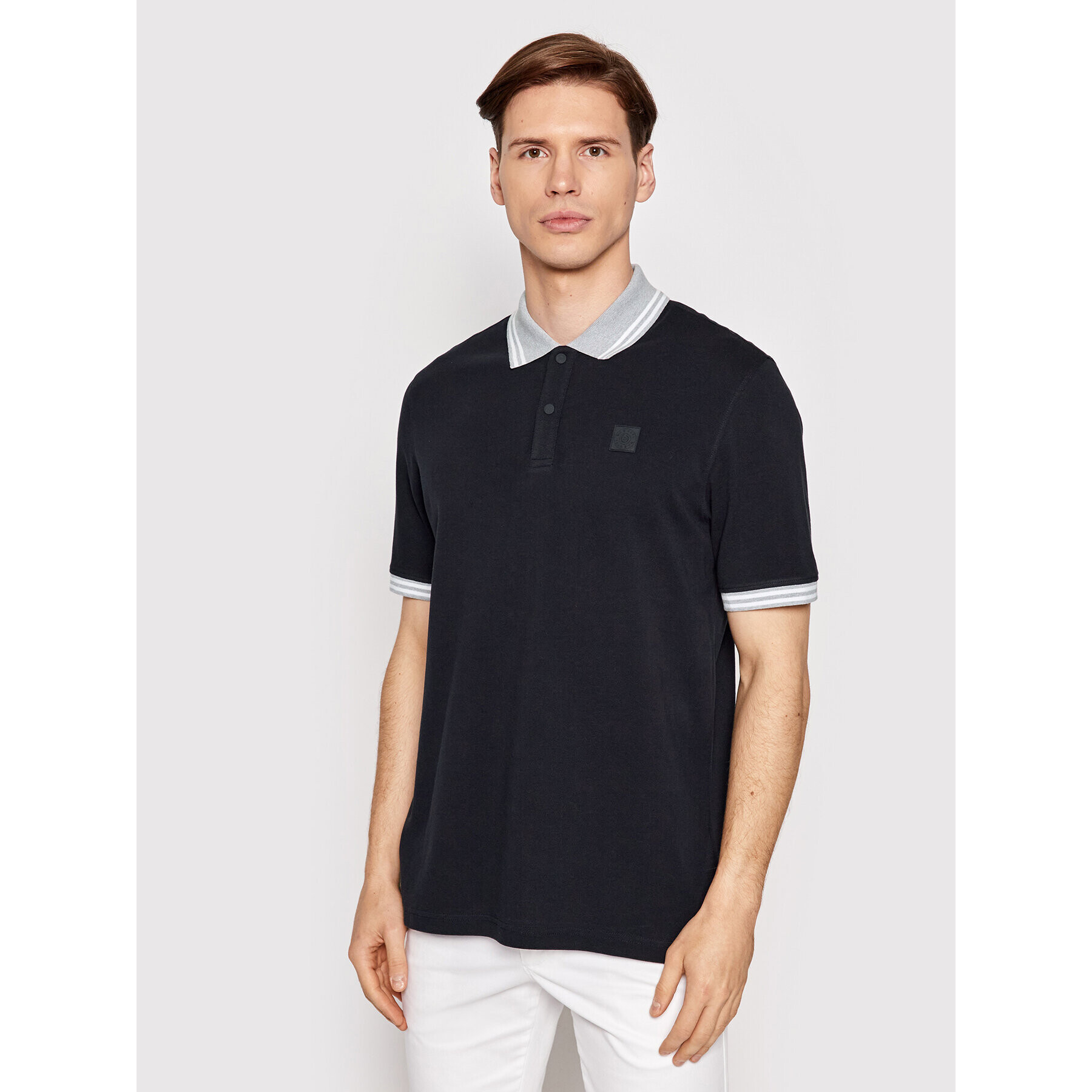 Bugatti Tricou polo 8150 15005 Bleumarin Regular Fit - Pled.ro