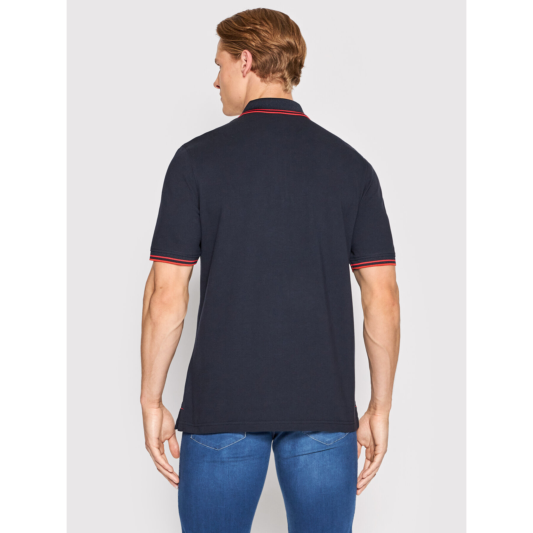 Bugatti Tricou polo 8150 15081 Bleumarin Regular Fit - Pled.ro