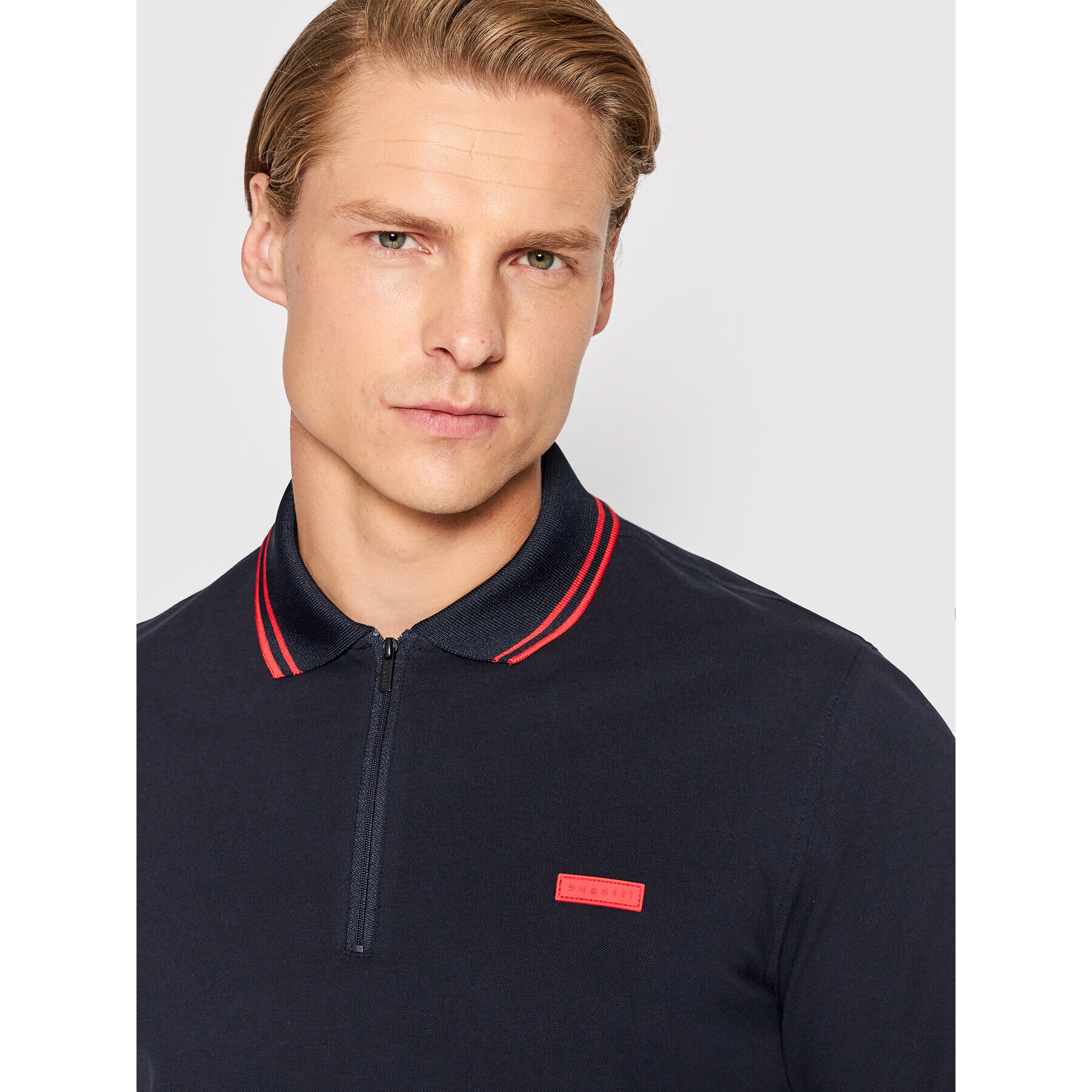 Bugatti Tricou polo 8150 15081 Bleumarin Regular Fit - Pled.ro