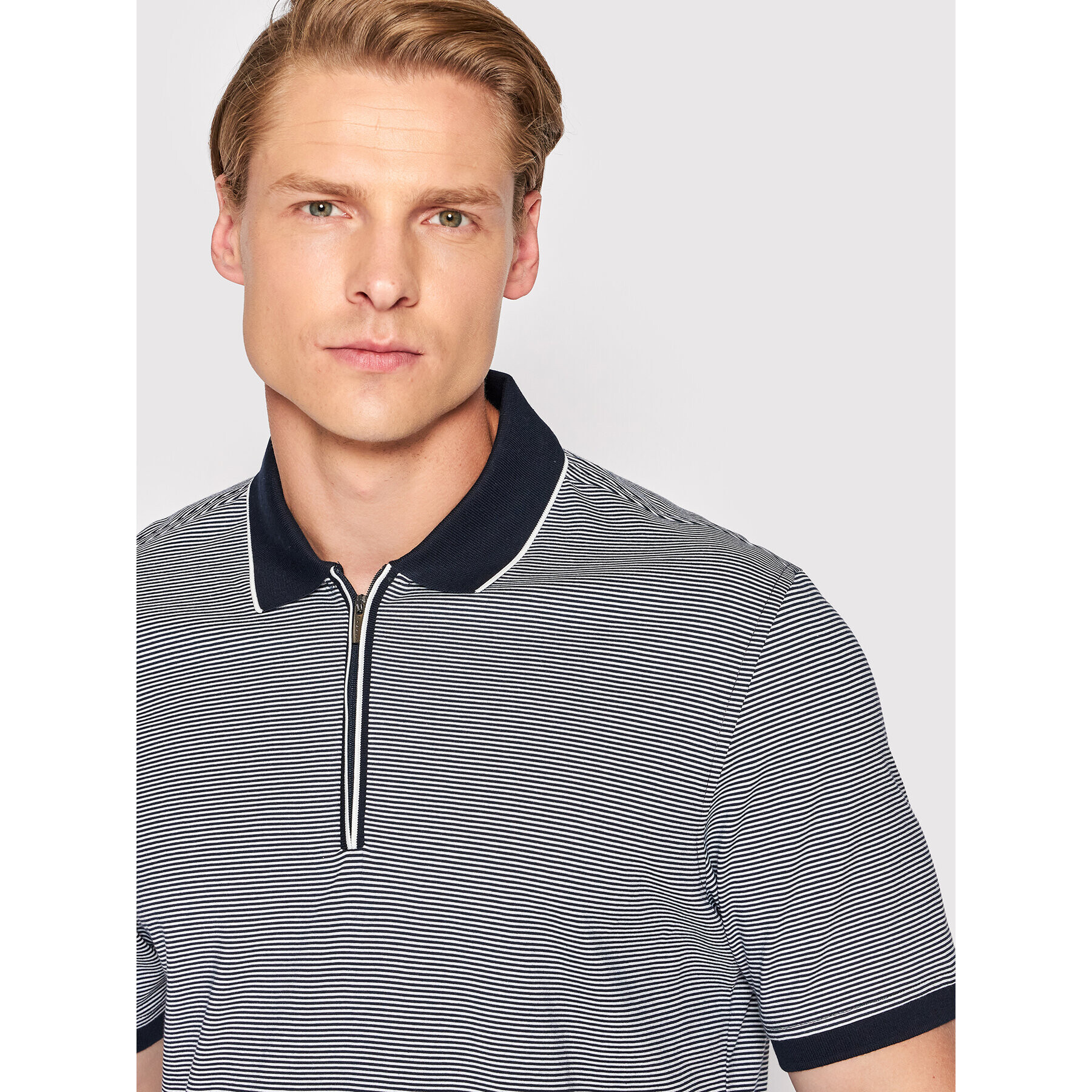 Bugatti Tricou polo 8150 15101 Bleumarin Regular Fit - Pled.ro