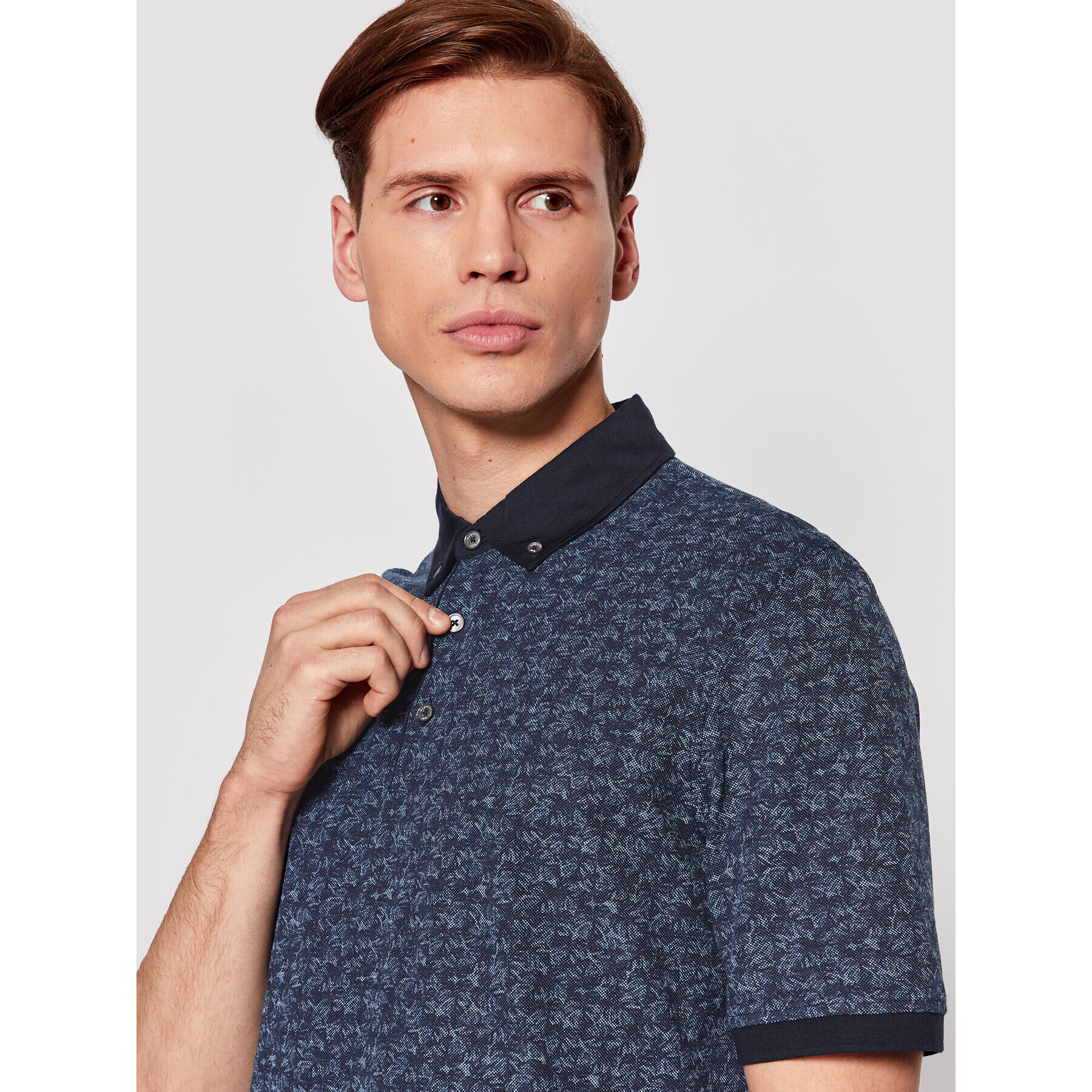 Bugatti Tricou polo 8150 15103 Bleumarin Regular Fit - Pled.ro