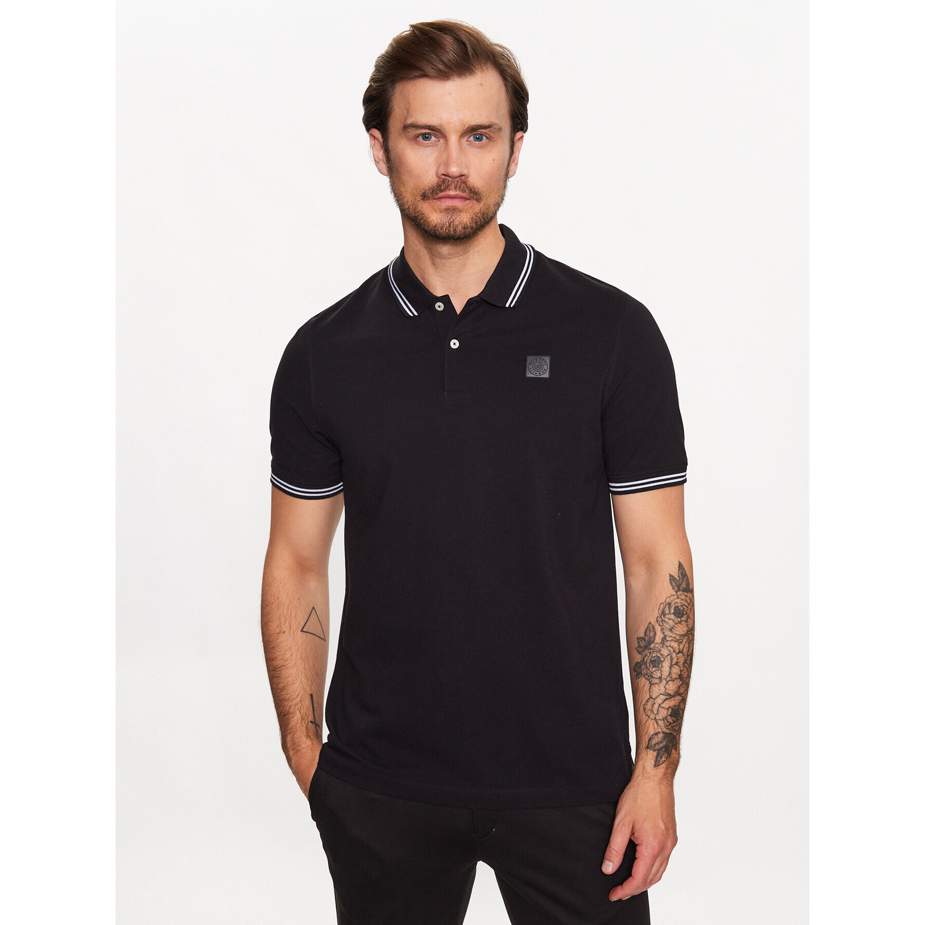 Bugatti Tricou polo 8150 35001 Negru Regular Fit - Pled.ro