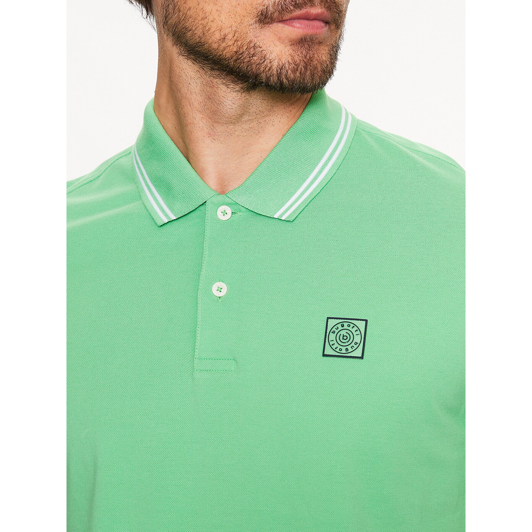 Bugatti Tricou polo 8150 35001 Verde Regular Fit - Pled.ro