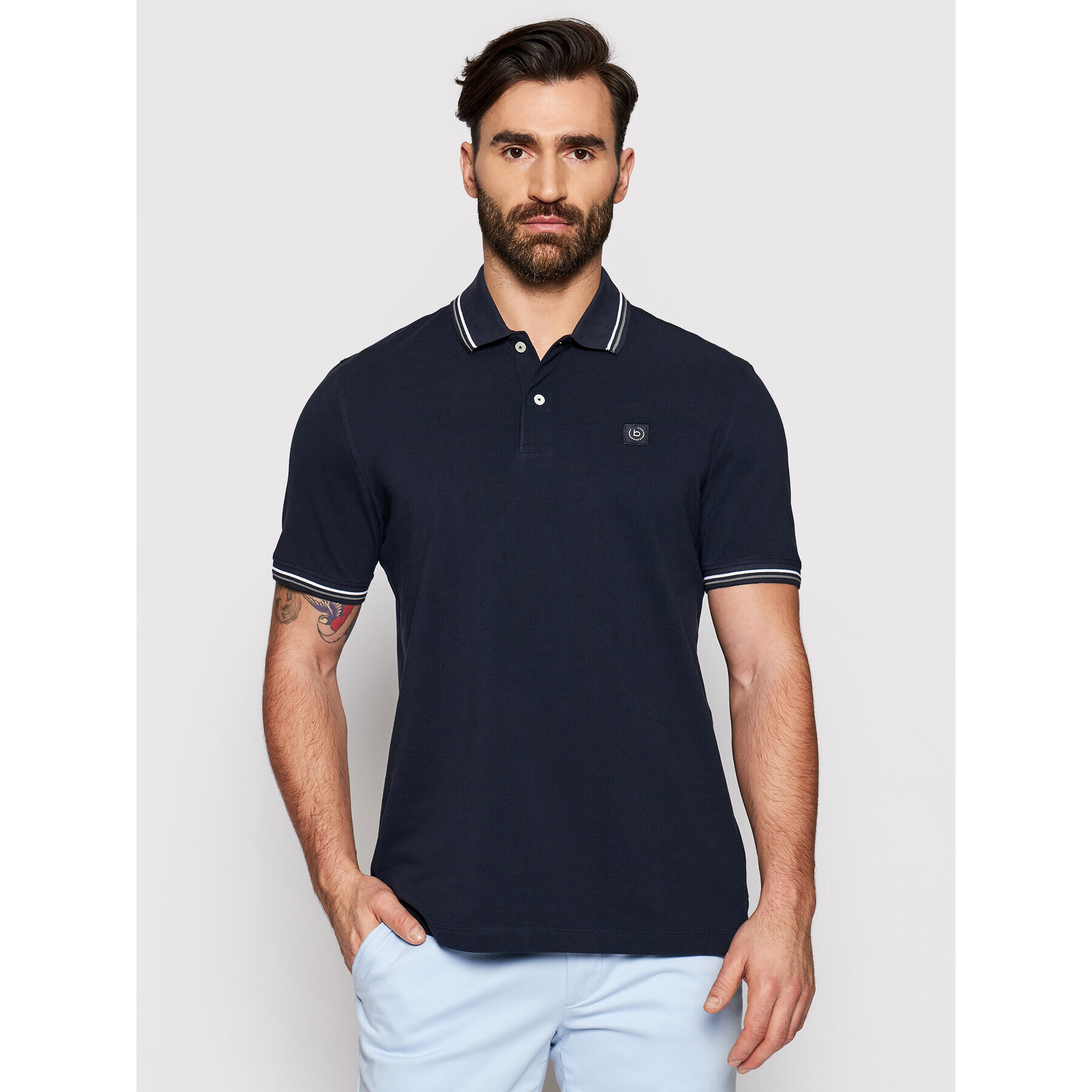 Bugatti Tricou polo 8150 75001 Bleumarin Regular Fit - Pled.ro