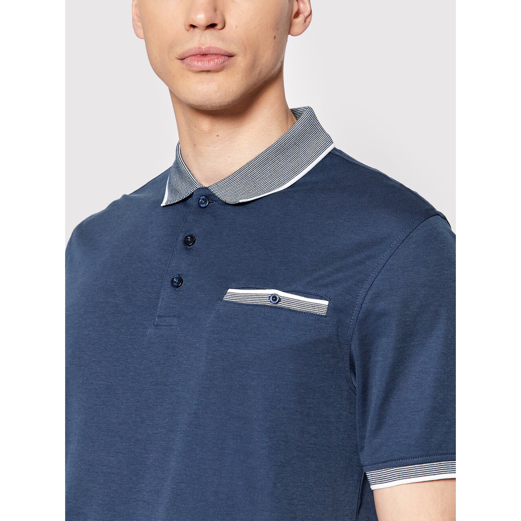 Bugatti Tricou polo 8151 15091 Bleumarin Regular Fit - Pled.ro