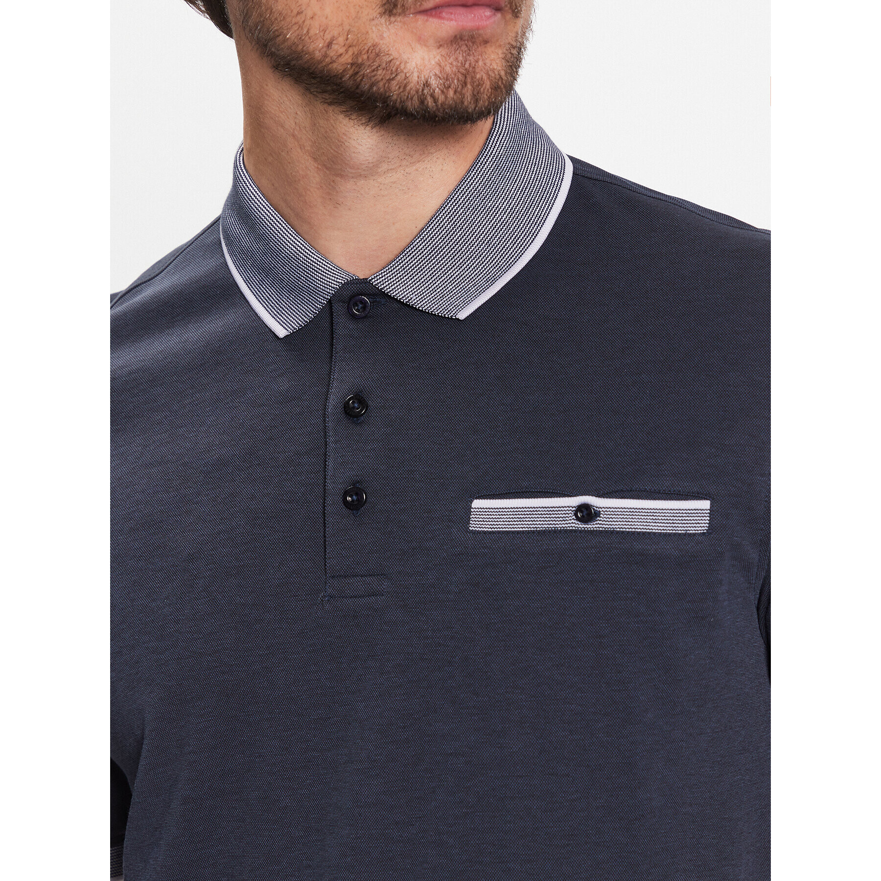 Bugatti Tricou polo 8151 35091 Bleumarin Regular Fit - Pled.ro