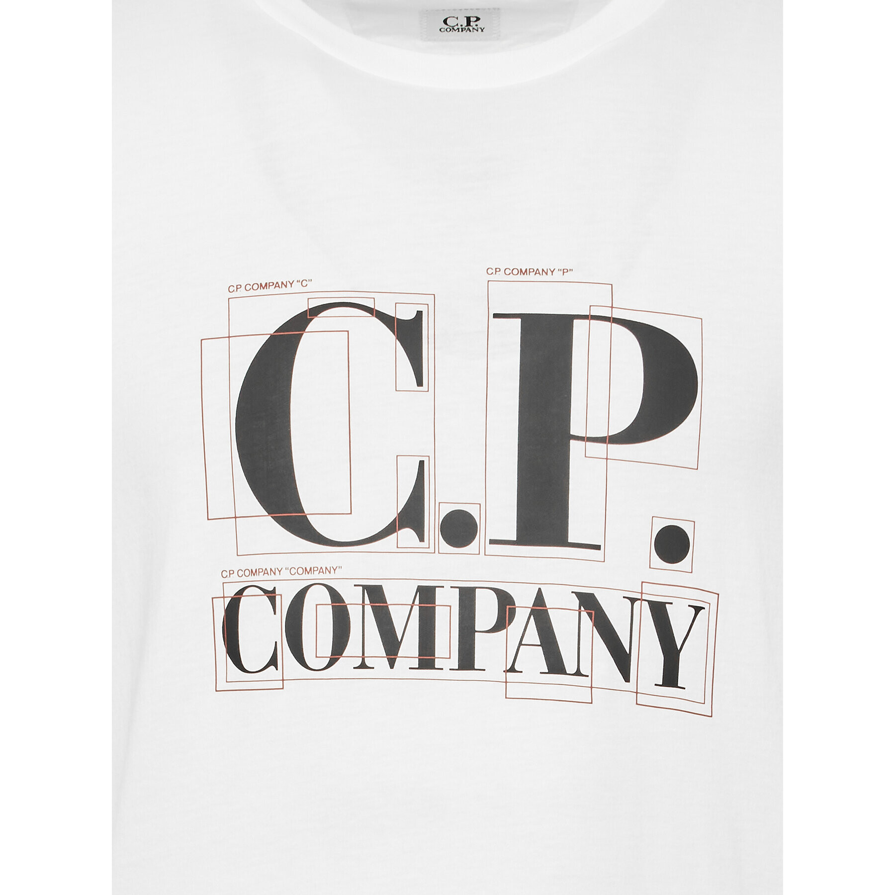 C.P. Company Tricou 14CMTS189A 005100W Alb Regular Fit - Pled.ro