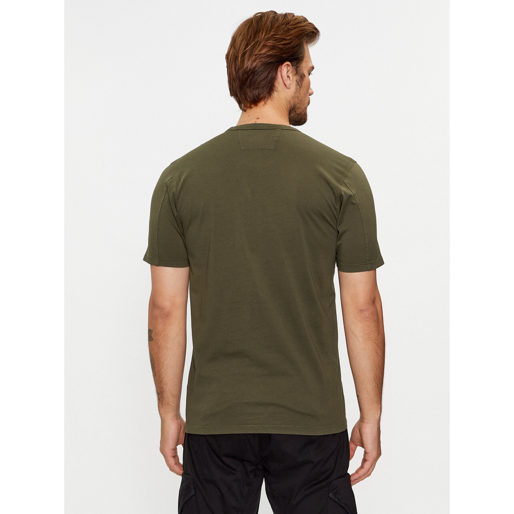 C.P. Company Tricou 15CMTS107 A005431G Verde Regular Fit - Pled.ro