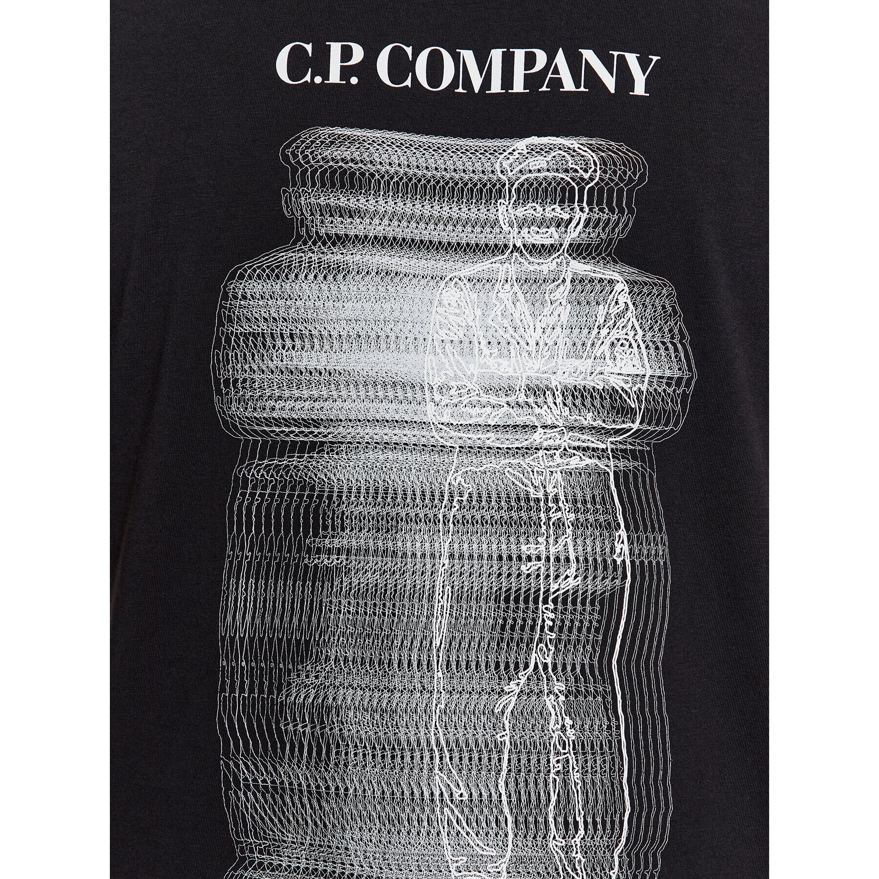 C.P. Company Tricou 15CMTS242A 006586W Negru Regular Fit - Pled.ro