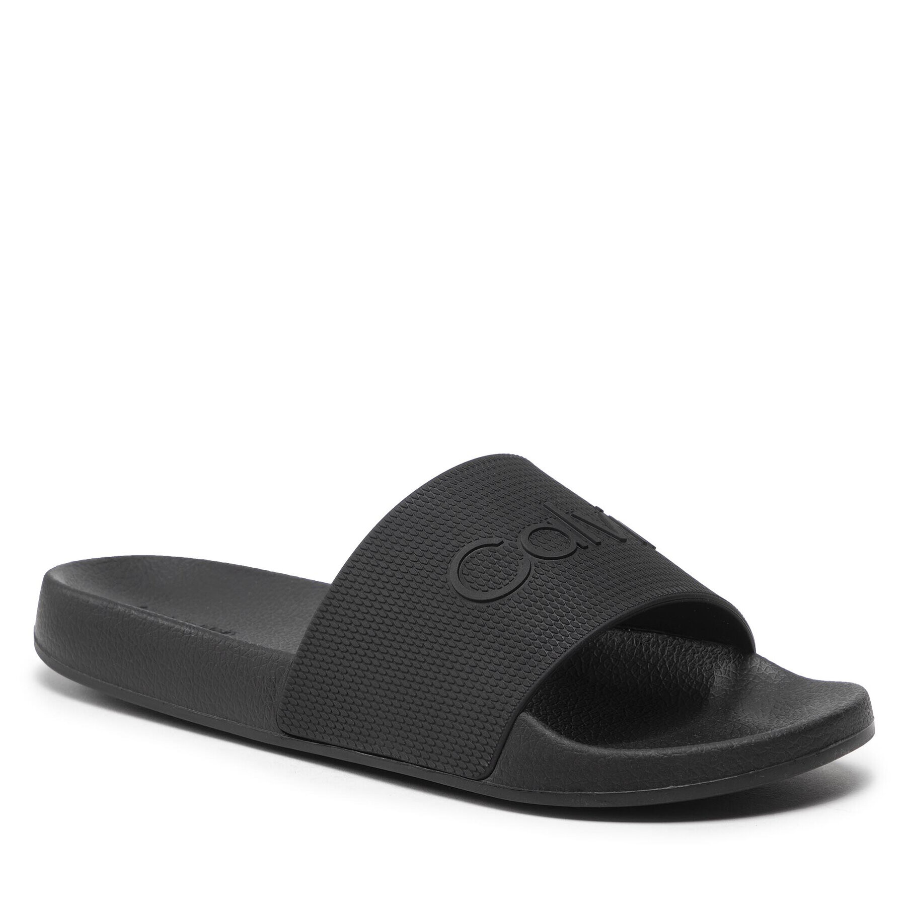 Calvin Klein Șlapi Pool Slide Rubber HM0HM00636 Negru - Pled.ro