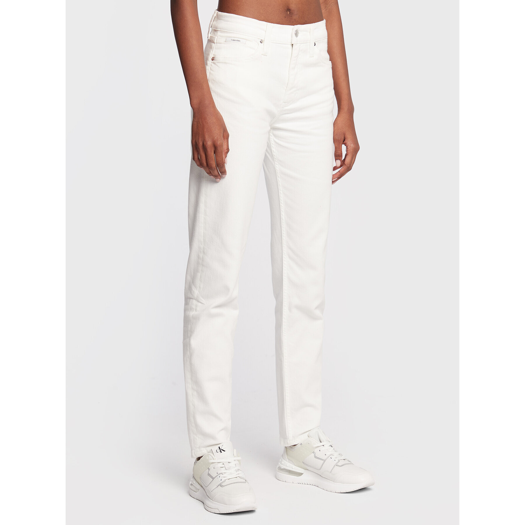 Calvin Klein Blugi K20K204509 Alb Slim Fit - Pled.ro