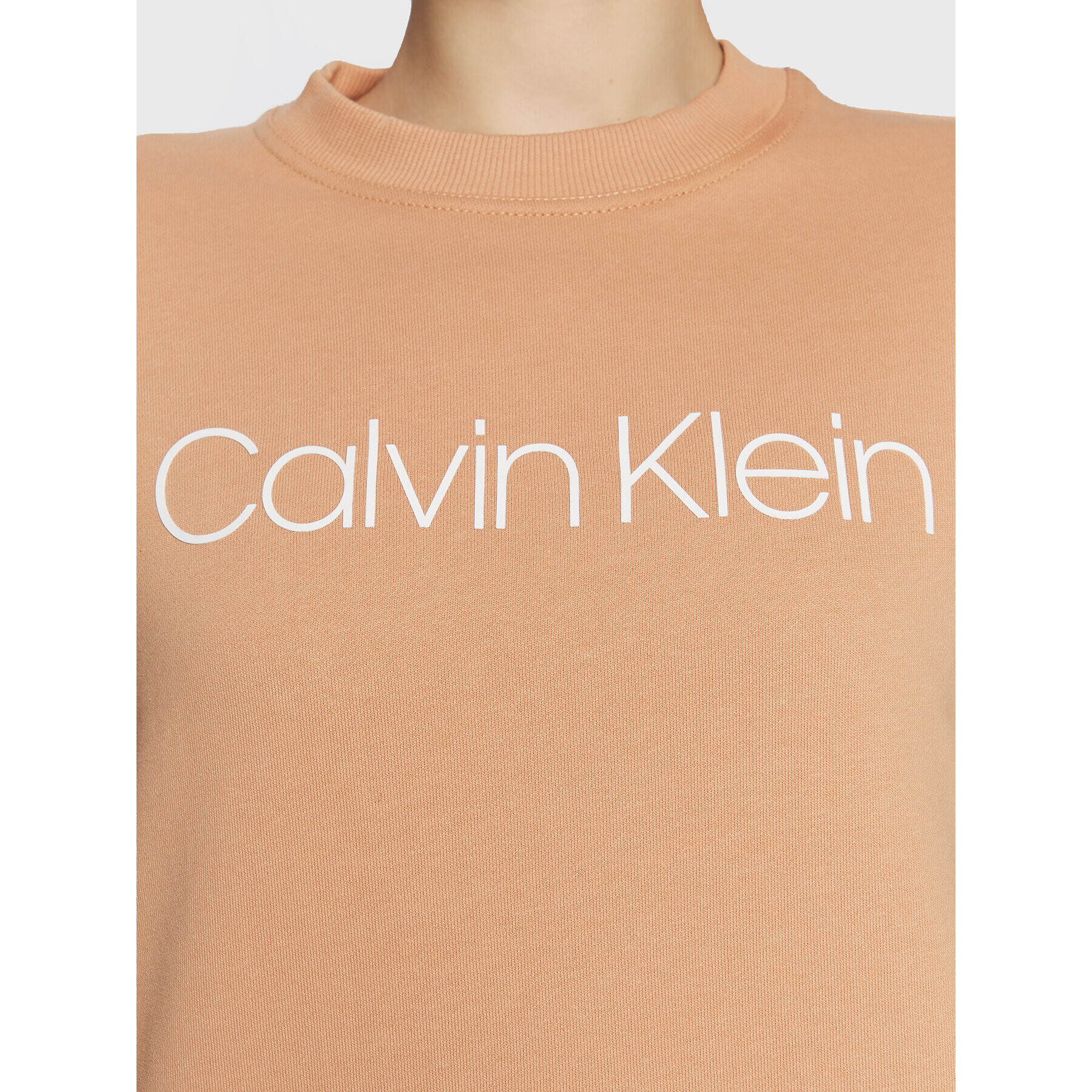 Calvin Klein Bluză Core Logo K20K202157 Bej Regular Fit - Pled.ro