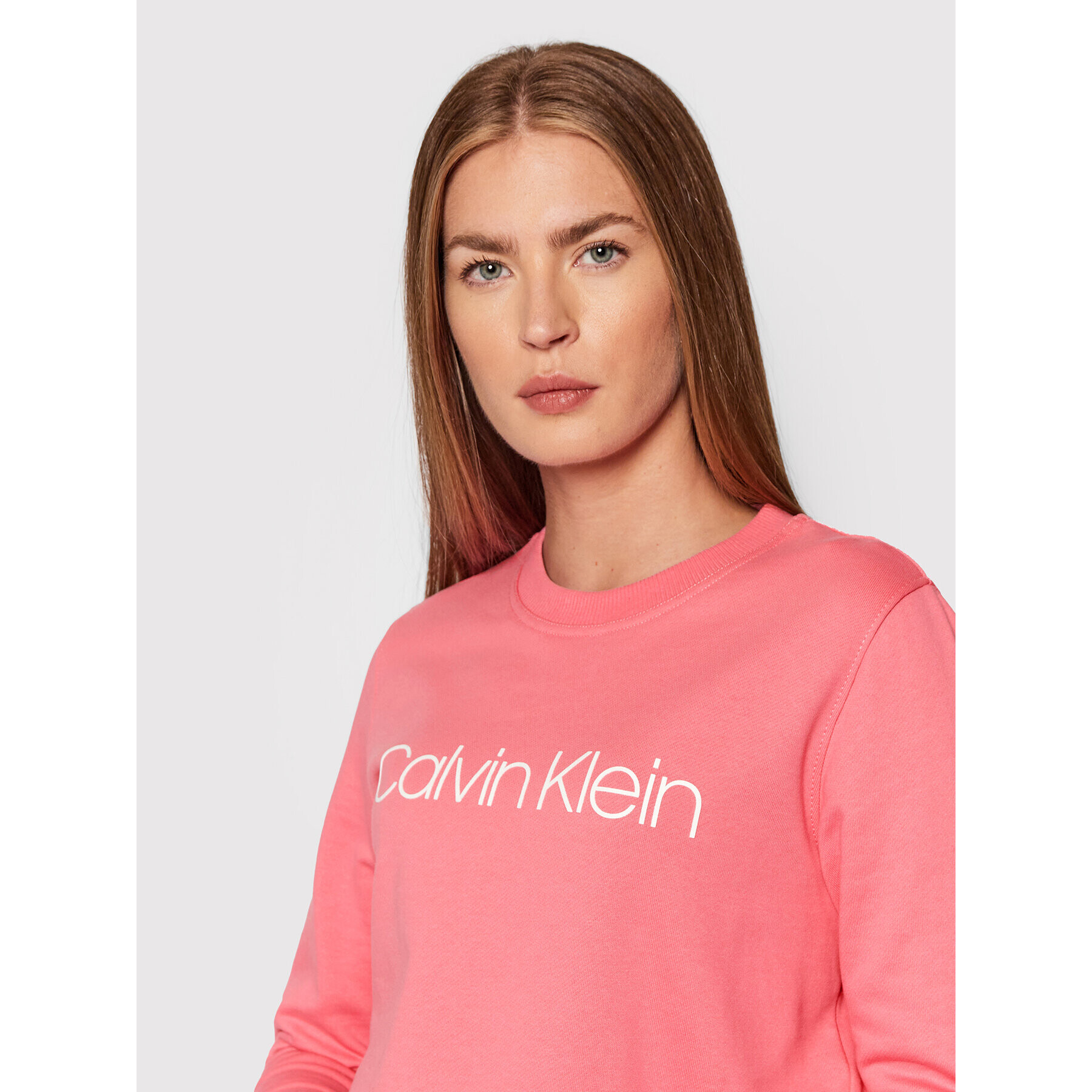 Calvin Klein Bluză Core Logo K20K202157 Roz Regular Fit - Pled.ro