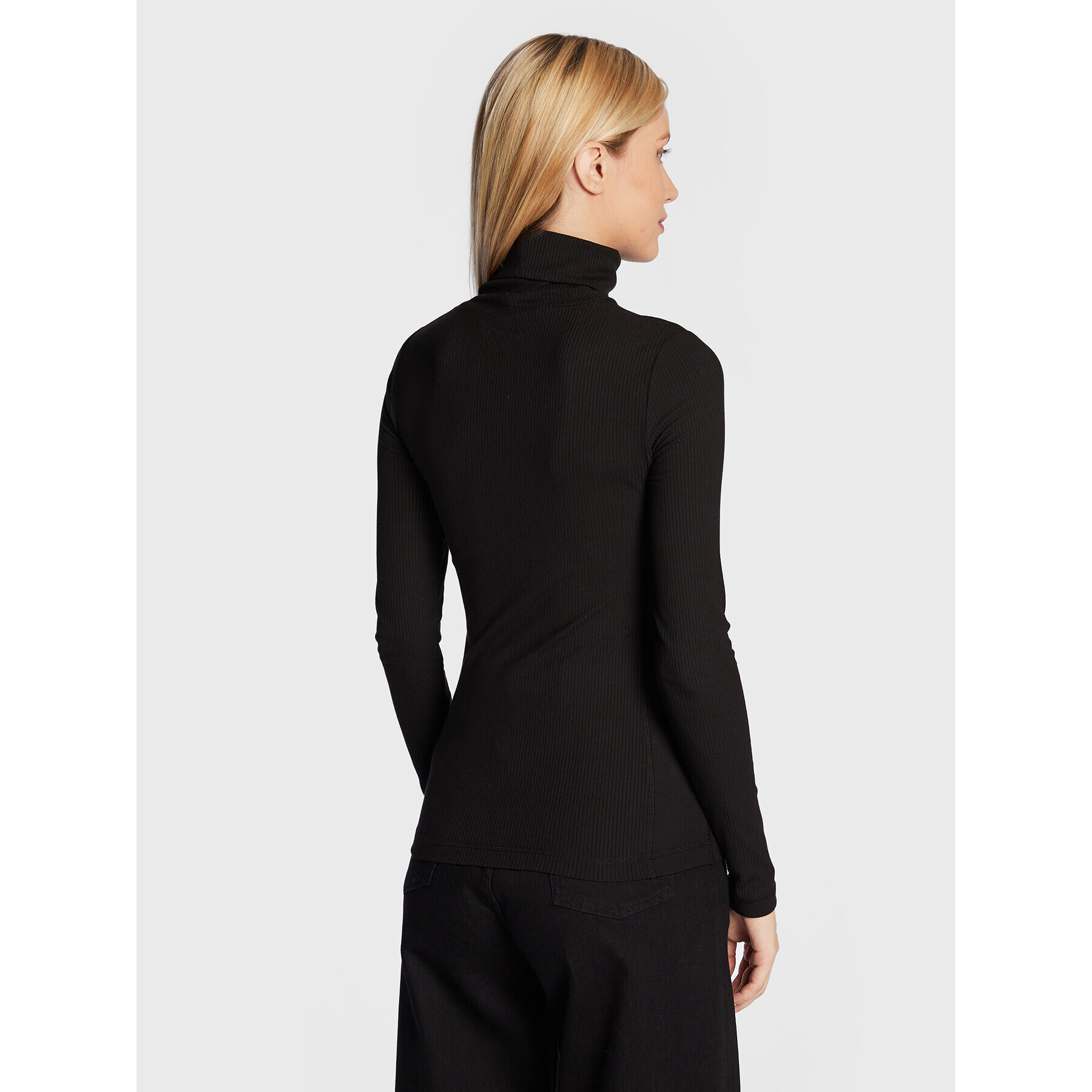 Calvin Klein Bluză cu gât K20K204827 Negru Slim Fit - Pled.ro