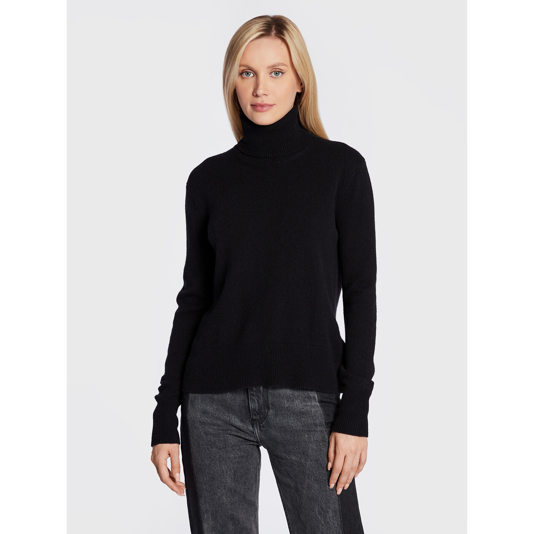 Calvin Klein Bluză cu gât K20K205419 Negru Relaxed Fit - Pled.ro