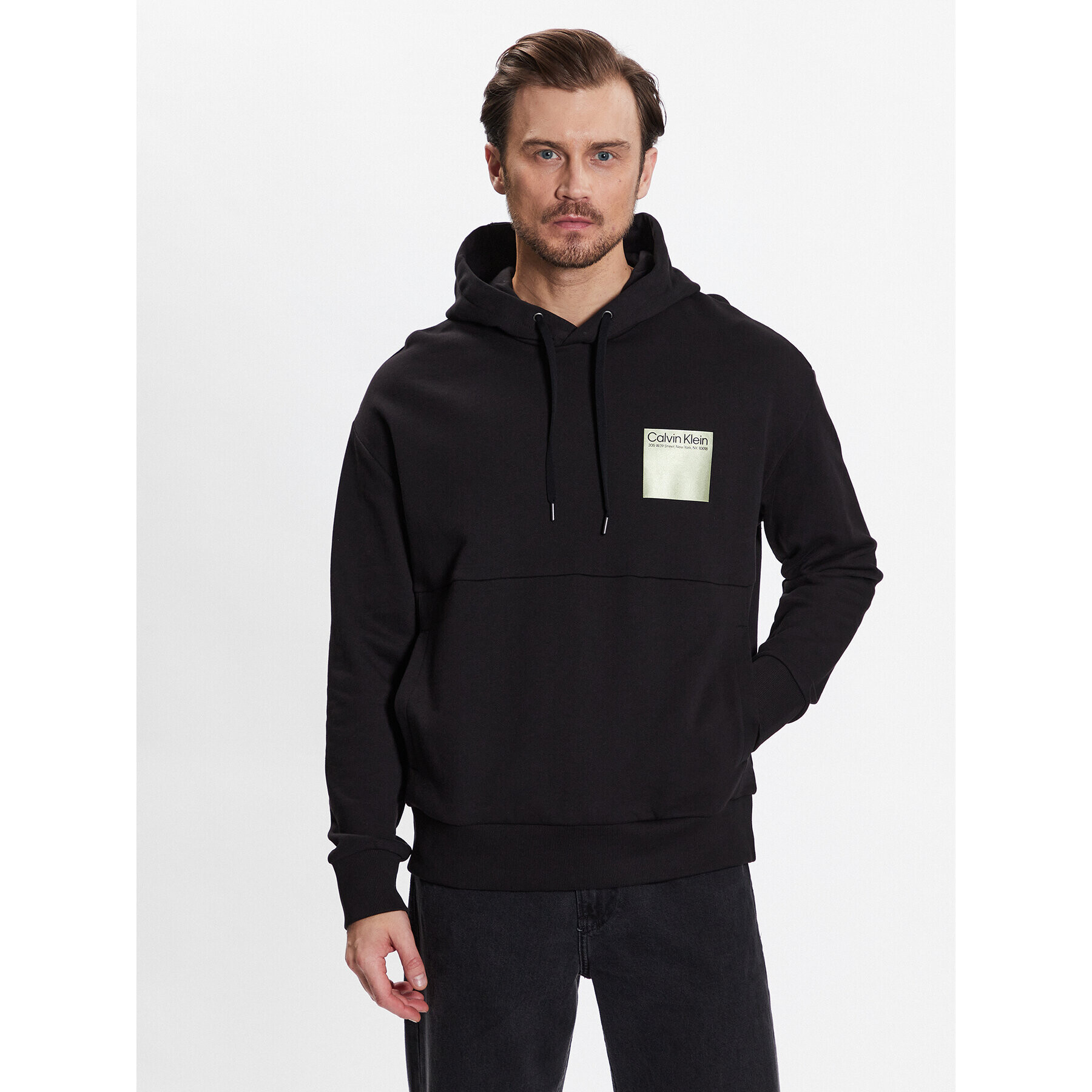 Calvin Klein Bluză Element Photo Back Comf Hoodie K10K111344 Negru Regular Fit - Pled.ro