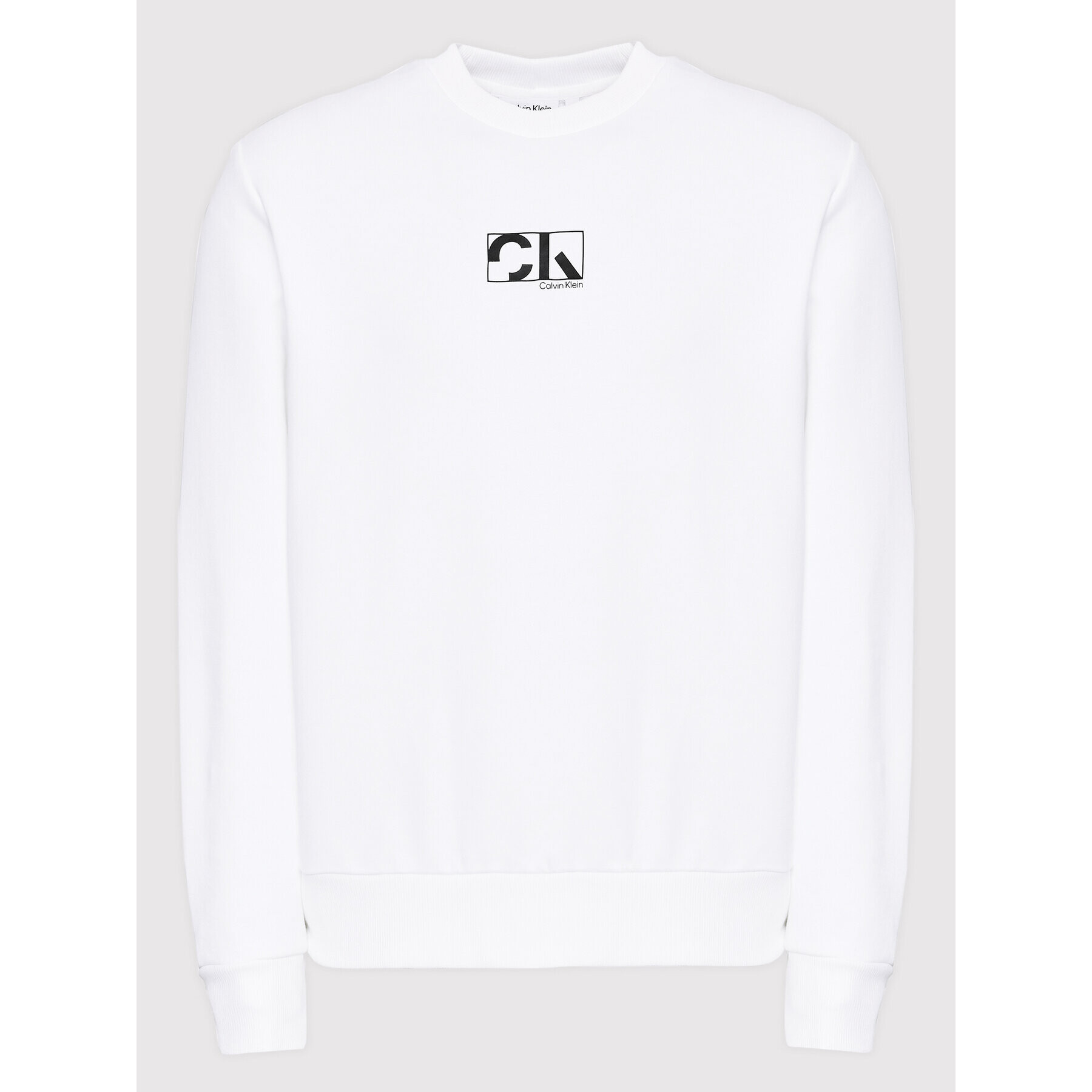 Calvin Klein Bluză Graphic Box Logo K10K109718 Alb Regular Fit - Pled.ro