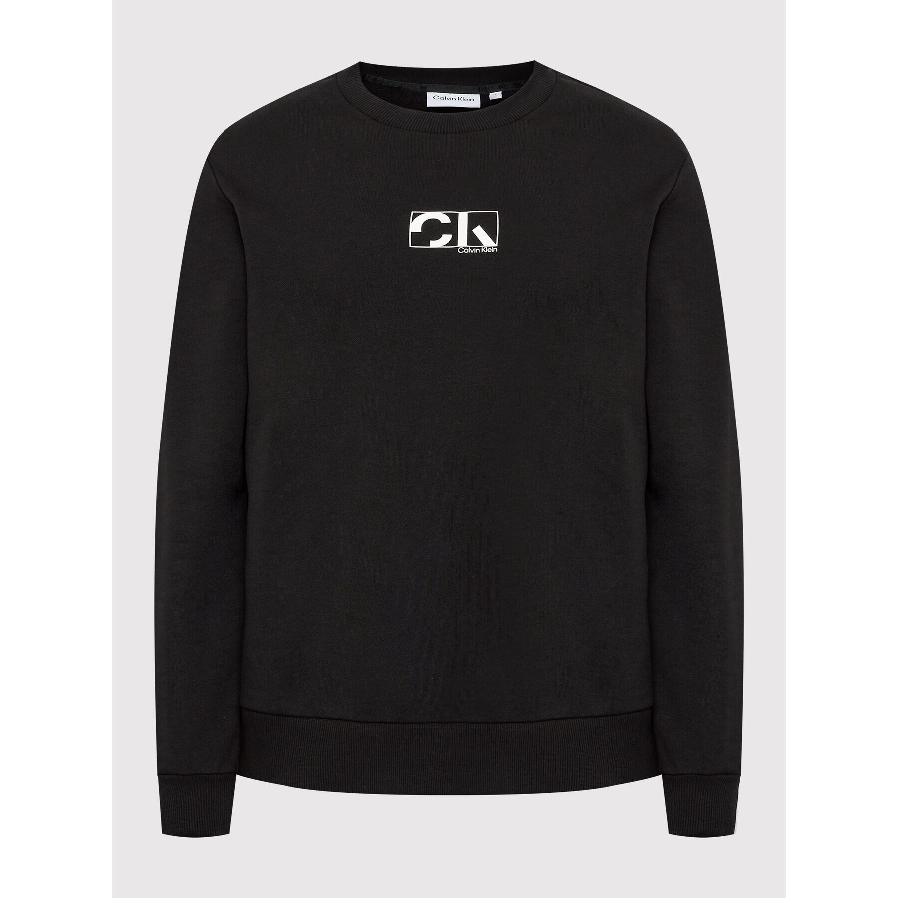 Calvin Klein Bluză Graphic Box Logo K10K109718 Negru Regular Fit - Pled.ro