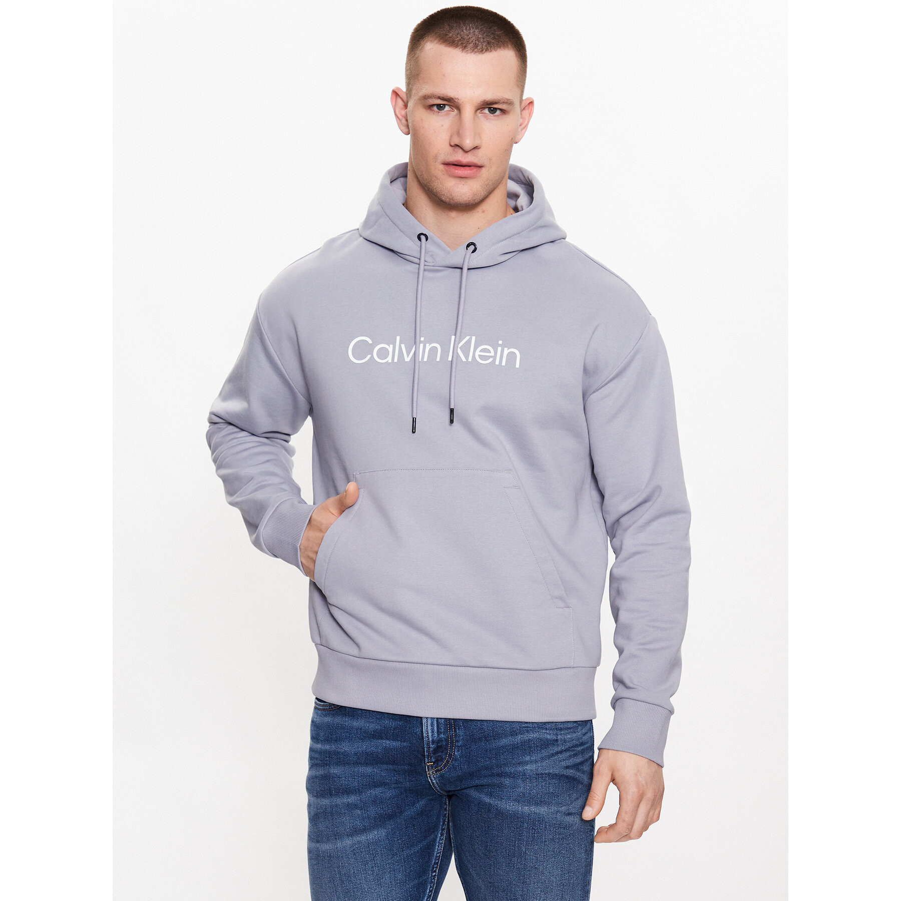 Calvin Klein Bluză Hero K10K111345 Gri Regular Fit - Pled.ro