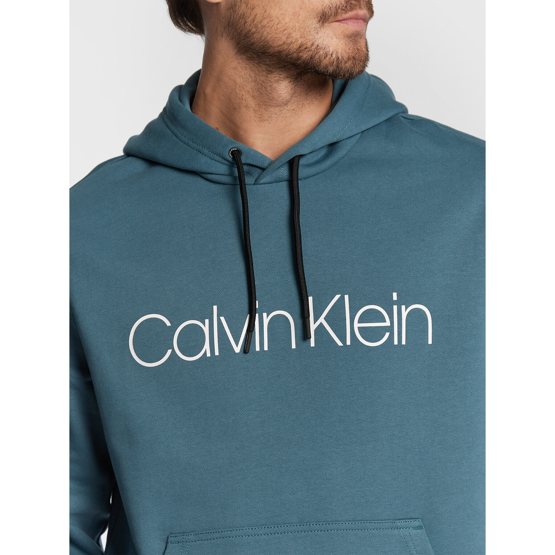 Calvin Klein Bluză Logo K10K107033 Verde Regular Fit - Pled.ro