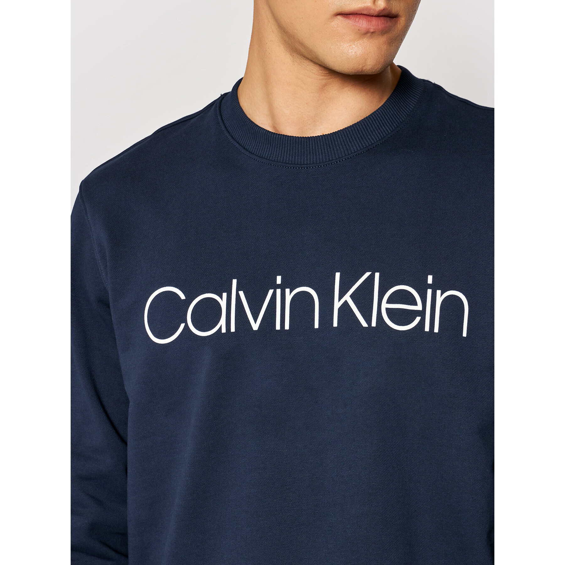 Calvin Klein Bluză Logo K10K104059 Bleumarin Regular Fit - Pled.ro