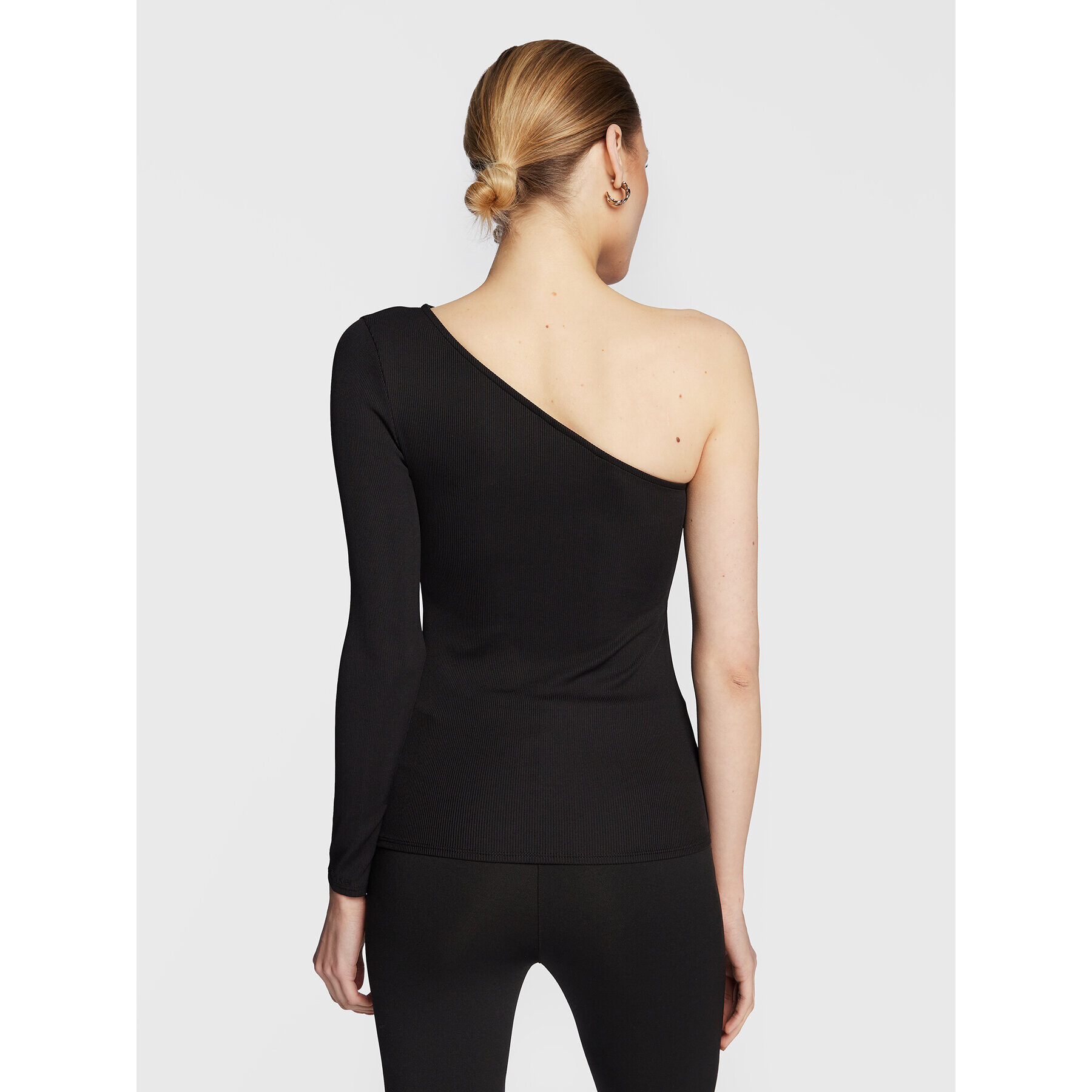 Calvin Klein Bluză Q-Nova One Shoulder K20K205044 Negru Slim Fit - Pled.ro