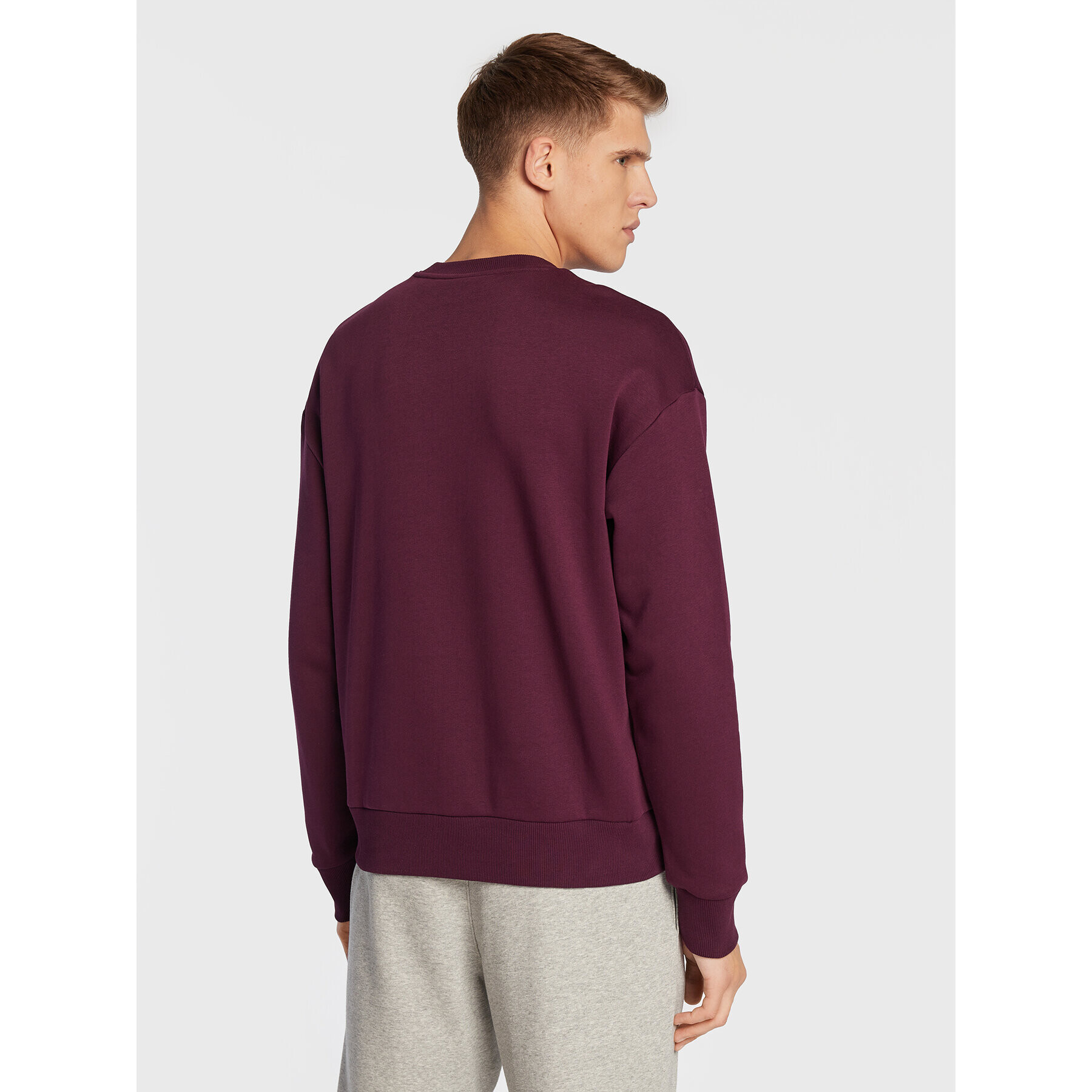 Calvin Klein Bluză Textured Logo K10K110083 Violet Relaxed Fit - Pled.ro