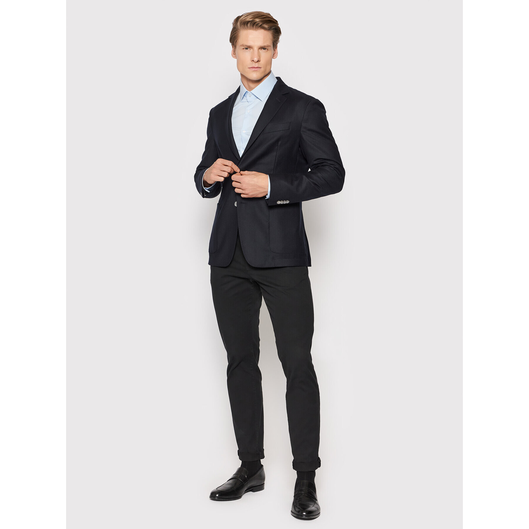 Calvin Klein Cămașă Poplin K10K108229 Albastru Slim Fit - Pled.ro