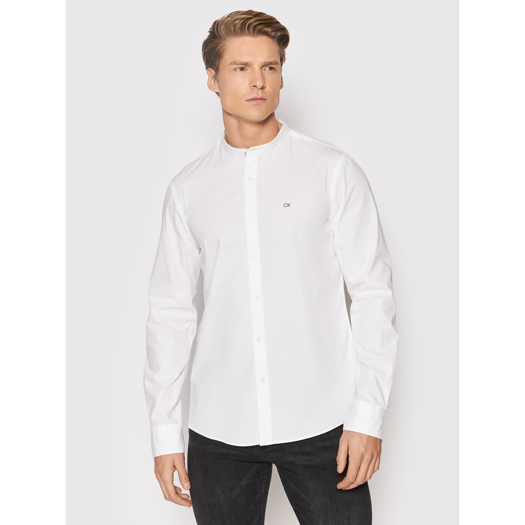 Calvin Klein Cămașă Poplin K10K108525 Alb Regular Fit - Pled.ro