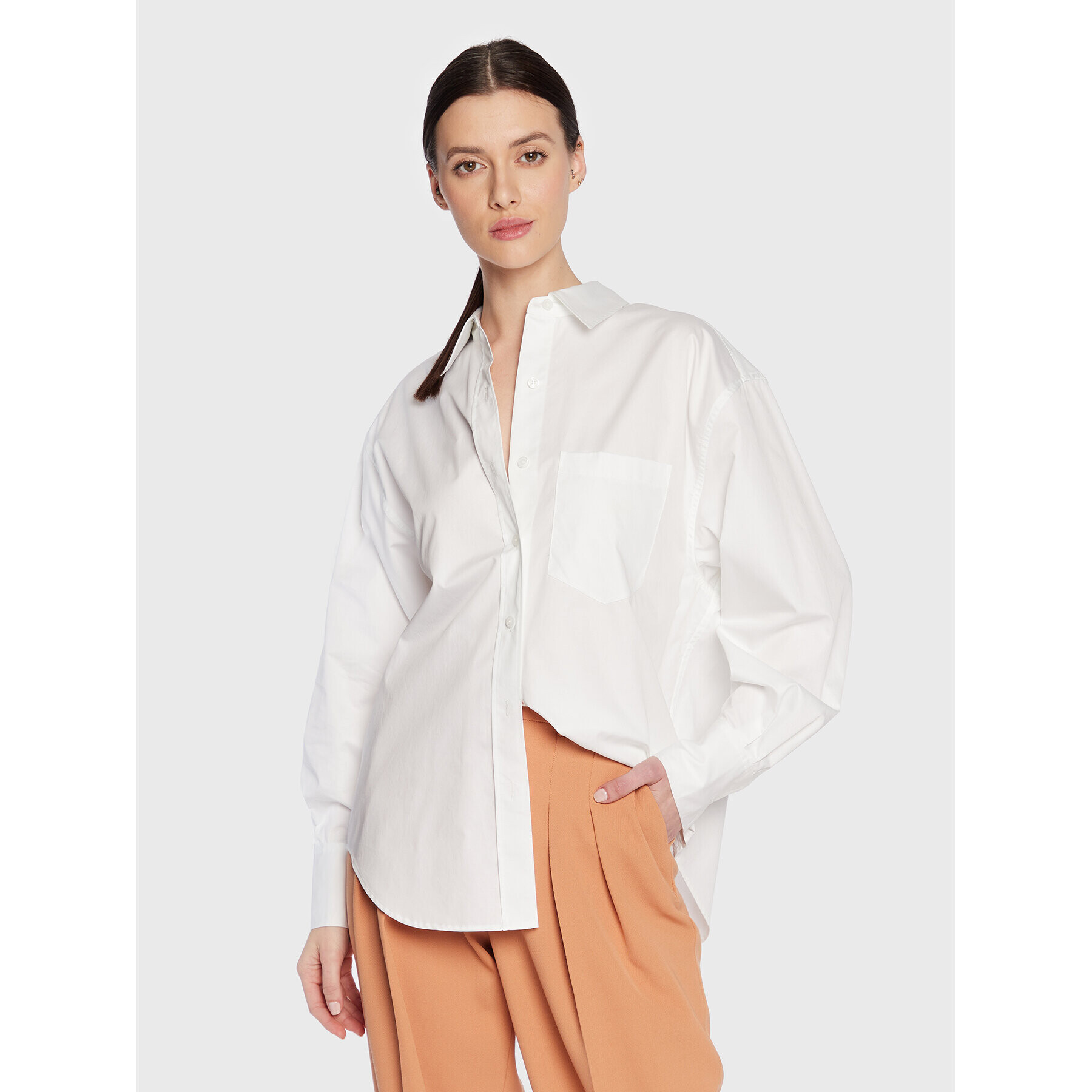 Calvin Klein Cămașă K20K205413 Alb Relaxed Fit - Pled.ro