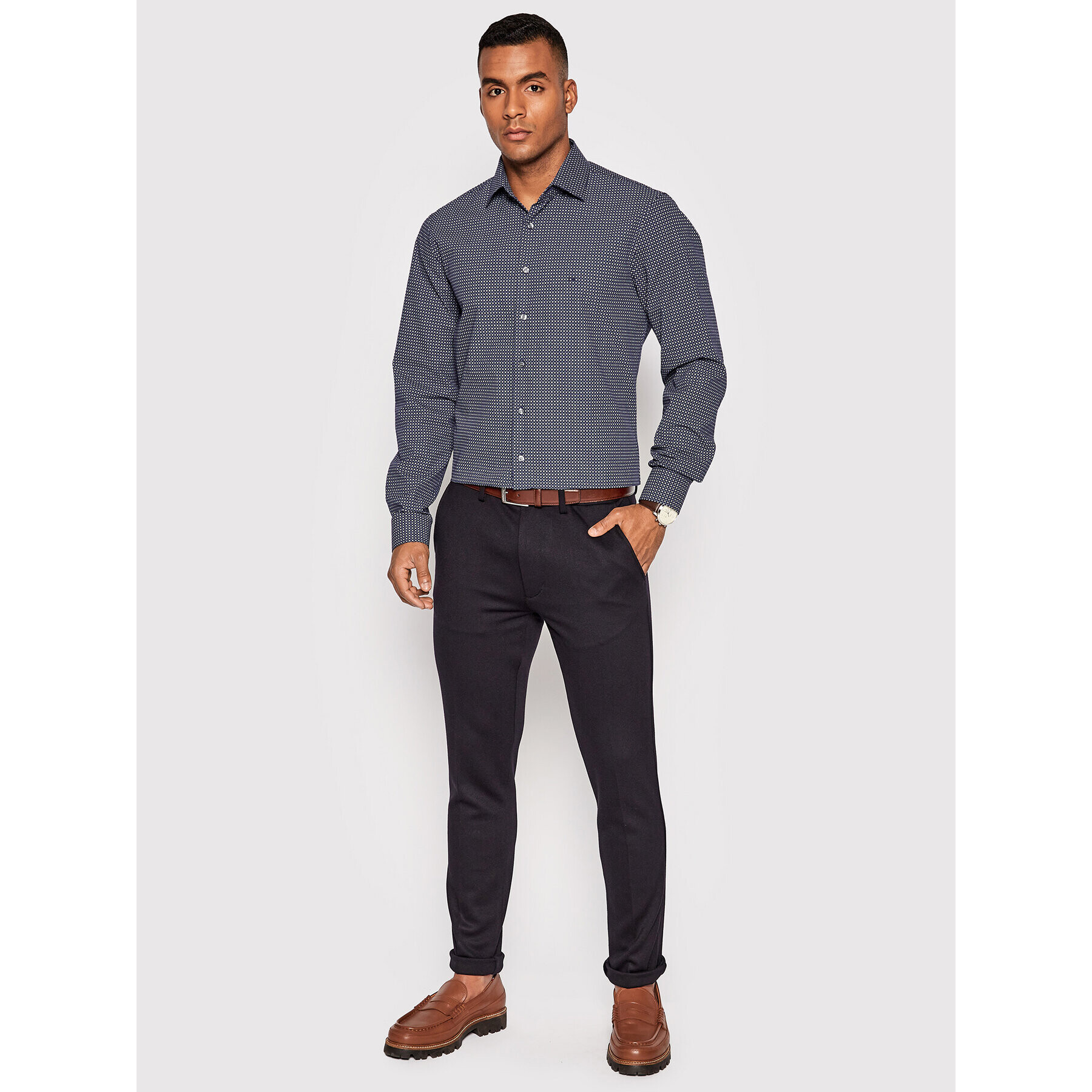 Calvin Klein Cămașă K10K109965 Bleumarin Fitted Fit - Pled.ro