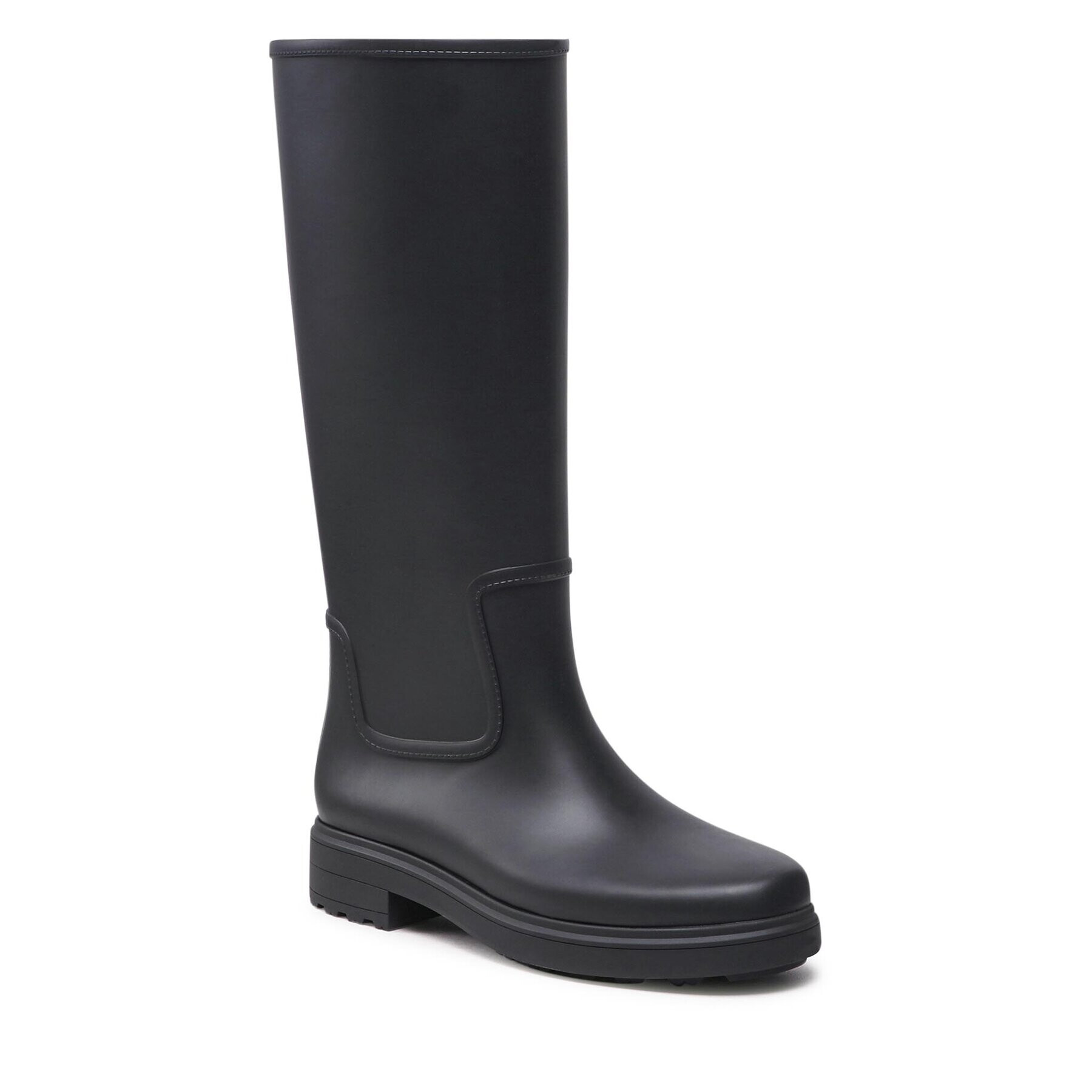 Calvin Klein Cizme de cauciuc Rain Boot Knee W/Flc HW0HW01265 Negru - Pled.ro