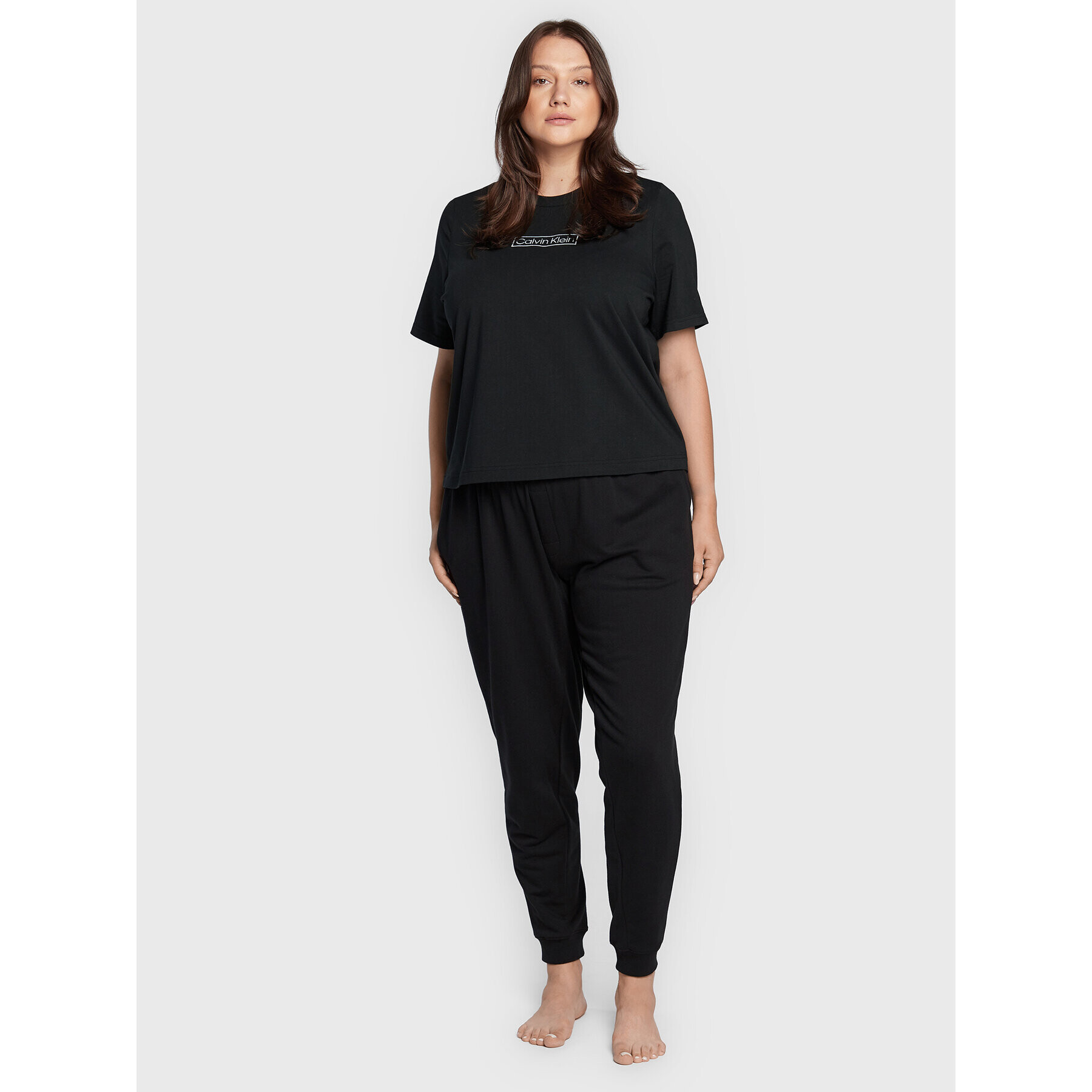 Calvin Klein Curve Tricou 000QS6831E Negru Regular Fit - Pled.ro