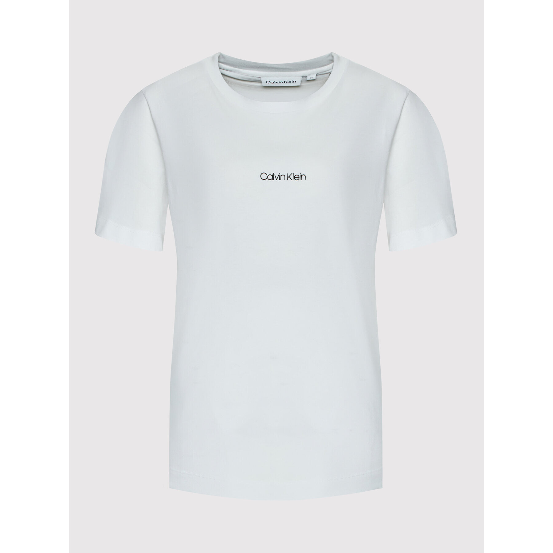 Calvin Klein Curve Tricou Inclusive Micro Logo K20K203712 Alb Regular Fit - Pled.ro