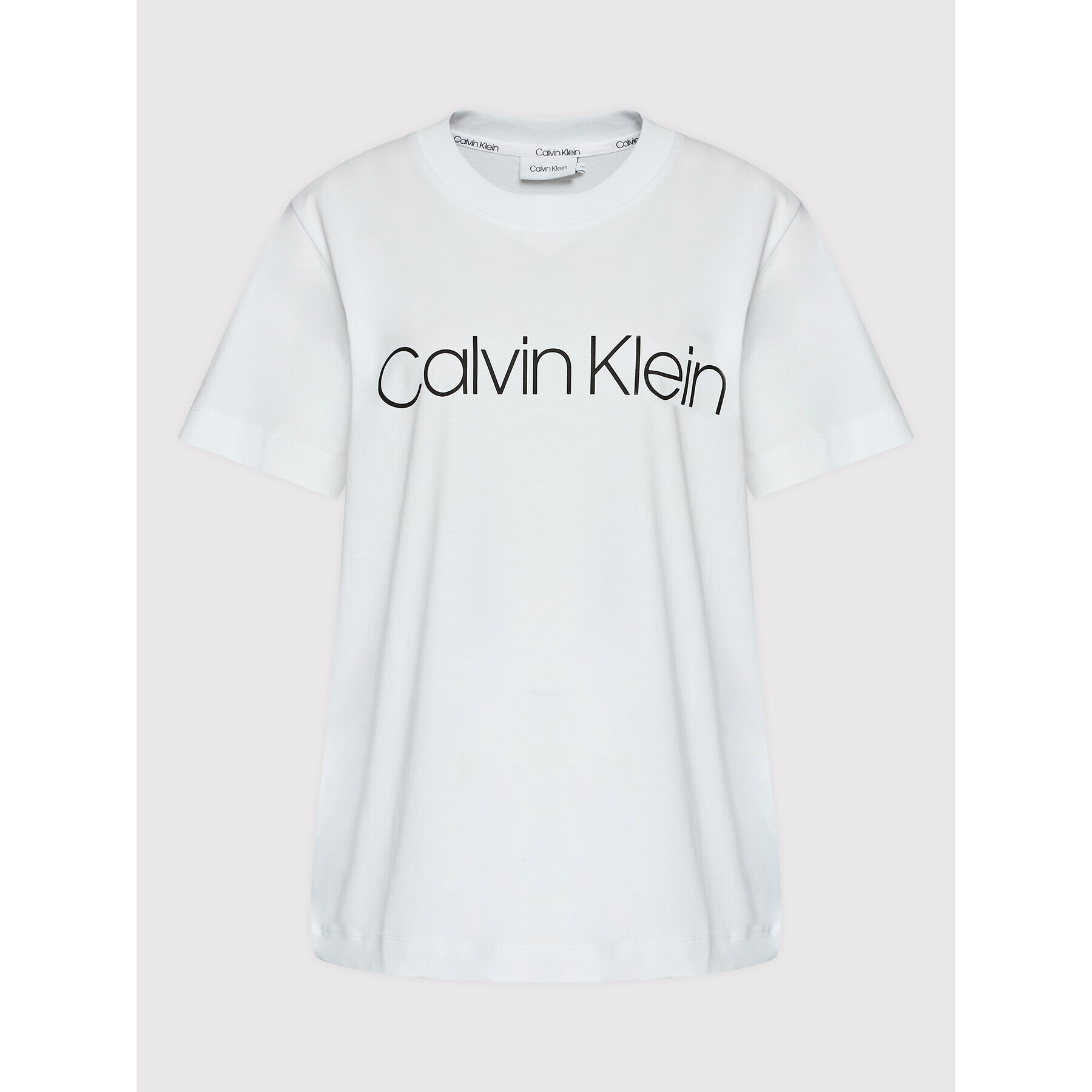 Calvin Klein Curve Tricou K20K203633 Alb Regular Fit - Pled.ro