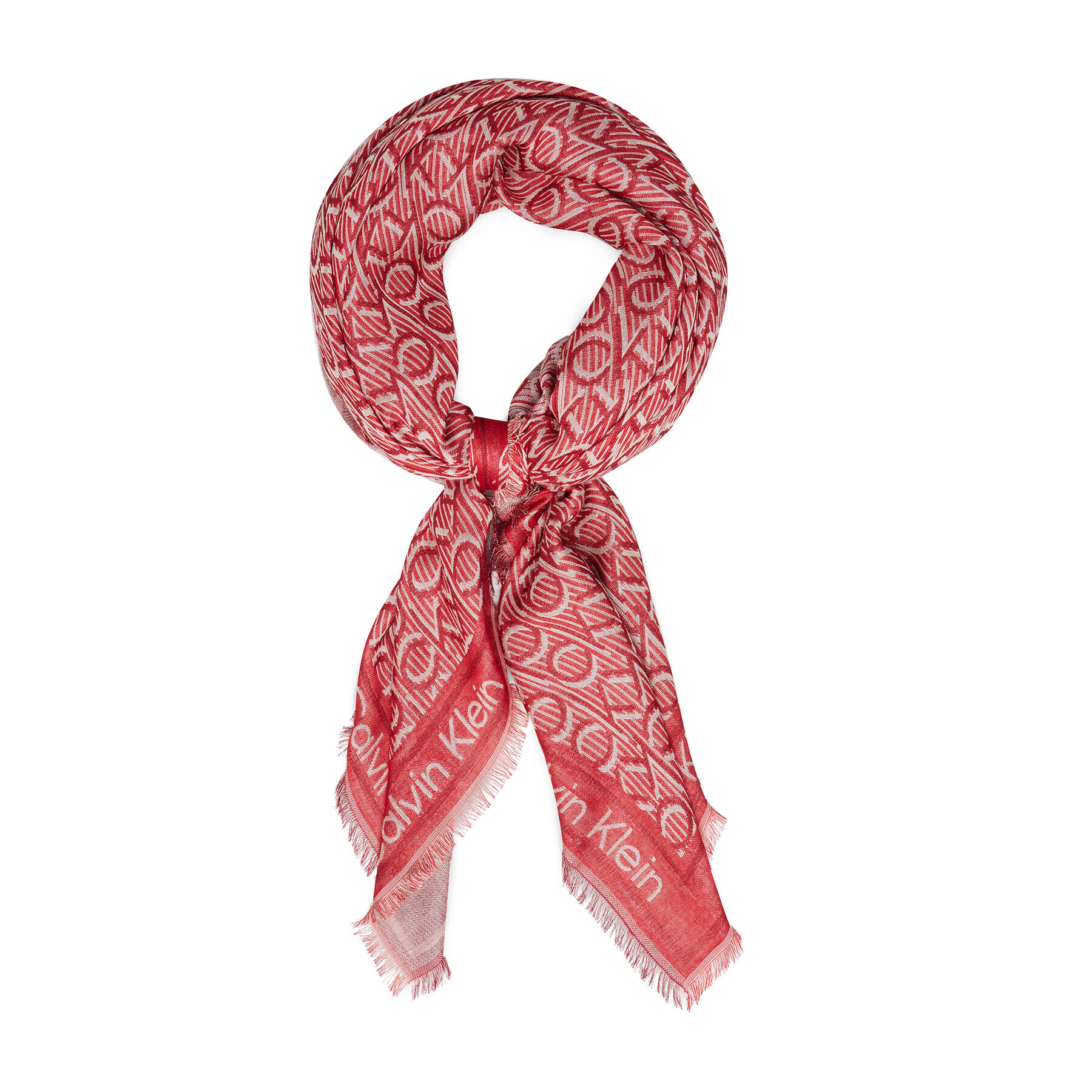 Calvin Klein Eșarfă Scarf Mono Jacquard Pr K60K606843 Roșu - Pled.ro