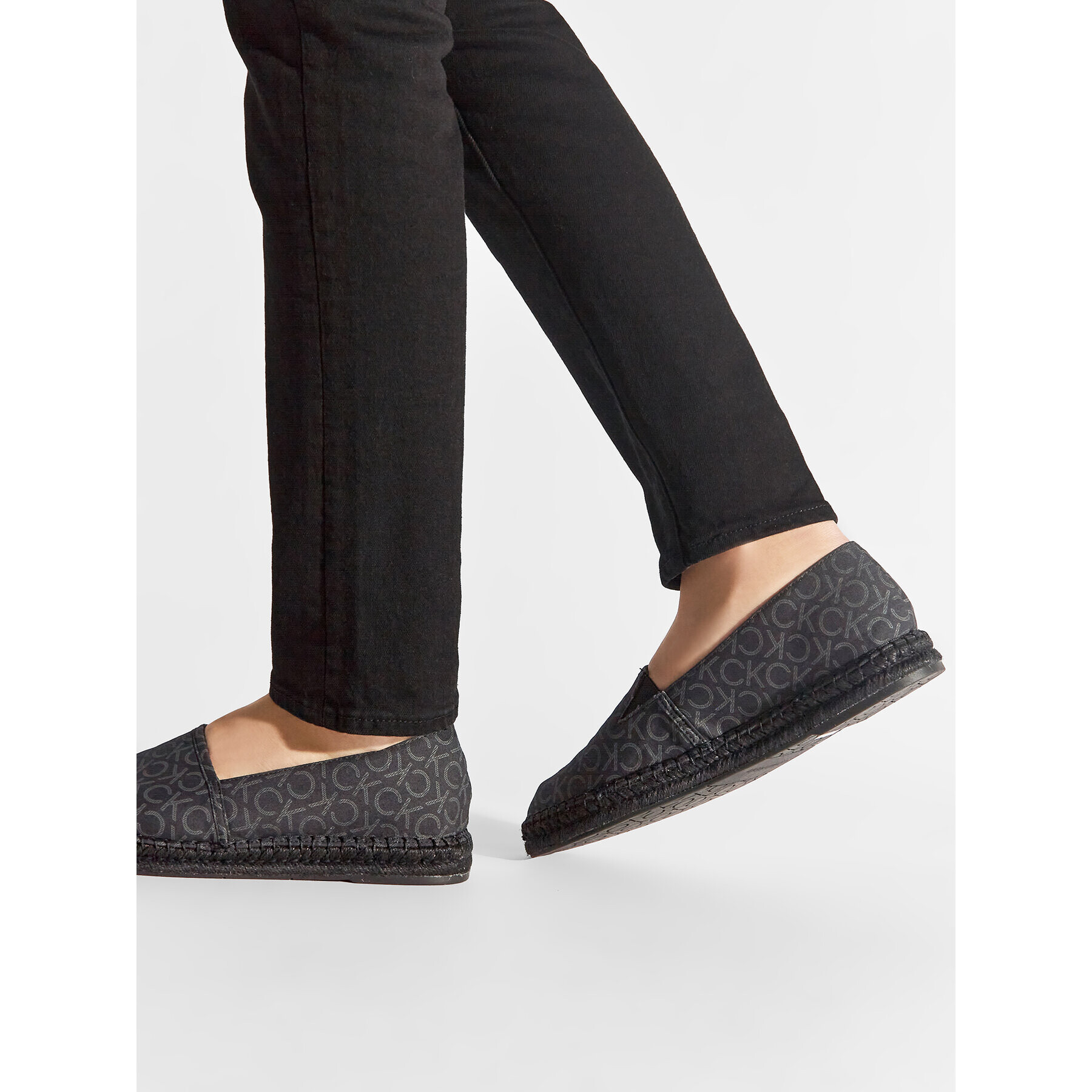 Calvin Klein Espadrile Espadrille Cv Mono HM0HM00533 Negru - Pled.ro