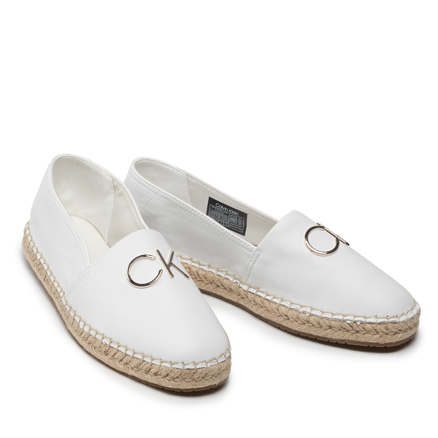 Calvin Klein Espadrile Espadrille W/Hdw HW0HW00740 Alb - Pled.ro