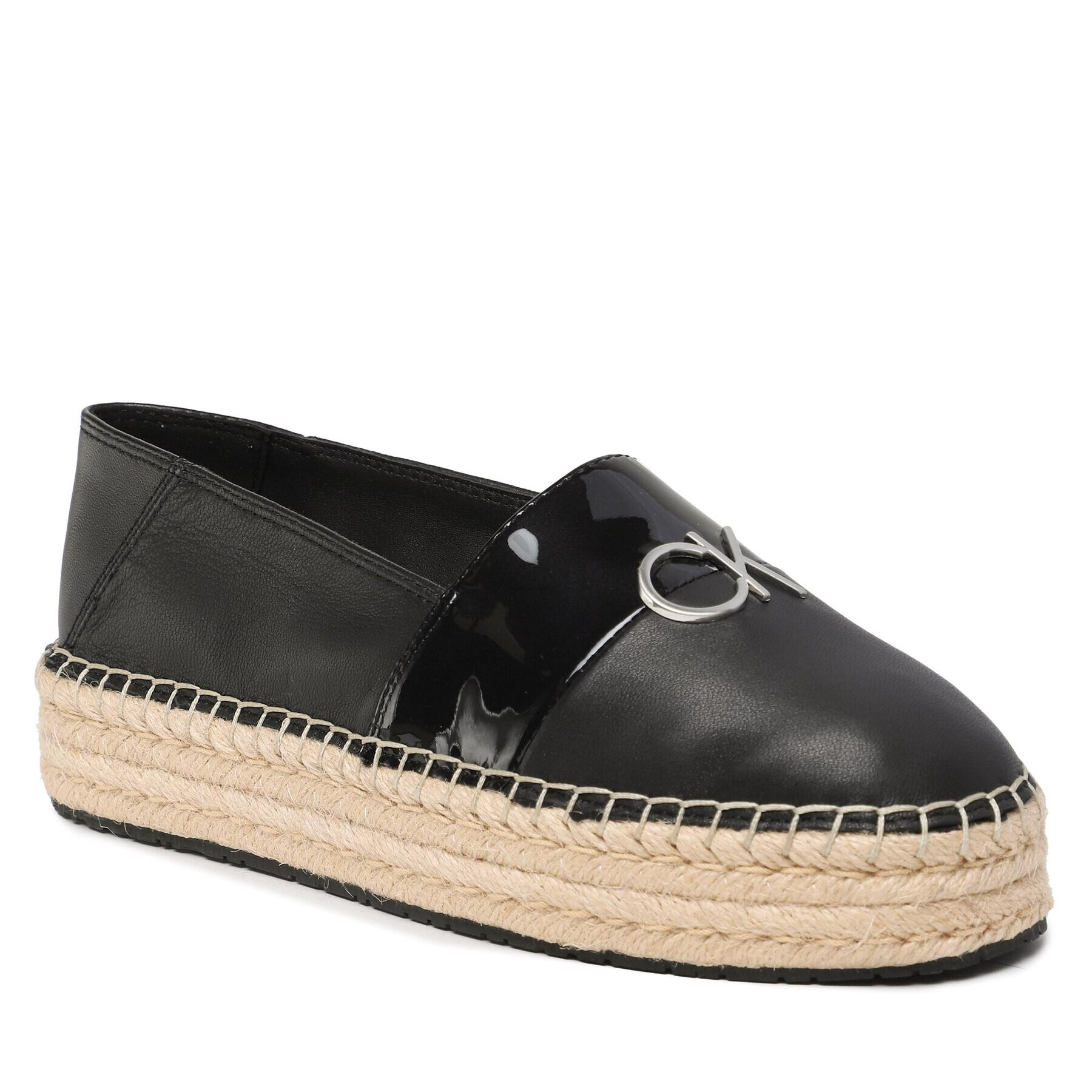 Calvin Klein Espadrile Flatform Espadrille W/Hw HW0HW01619 Negru - Pled.ro