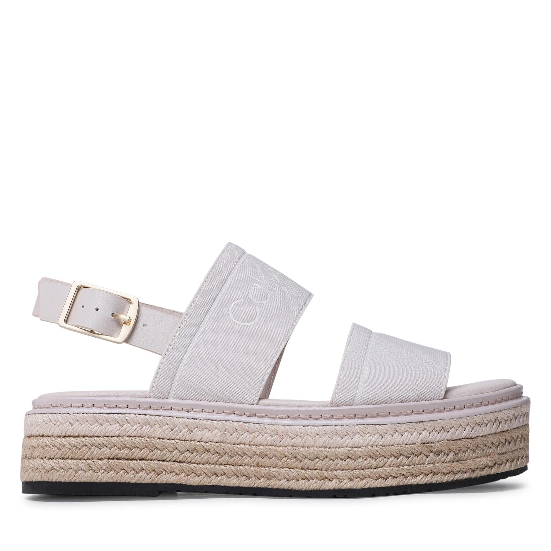 Calvin Klein Espadrile Flatform Wedge HW0HW01497 Écru - Pled.ro