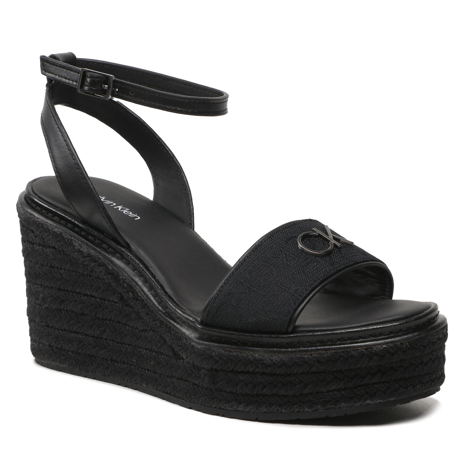 Calvin Klein Espadrile Wedge 50Hh W/Hw HW0HW01490 Negru - Pled.ro