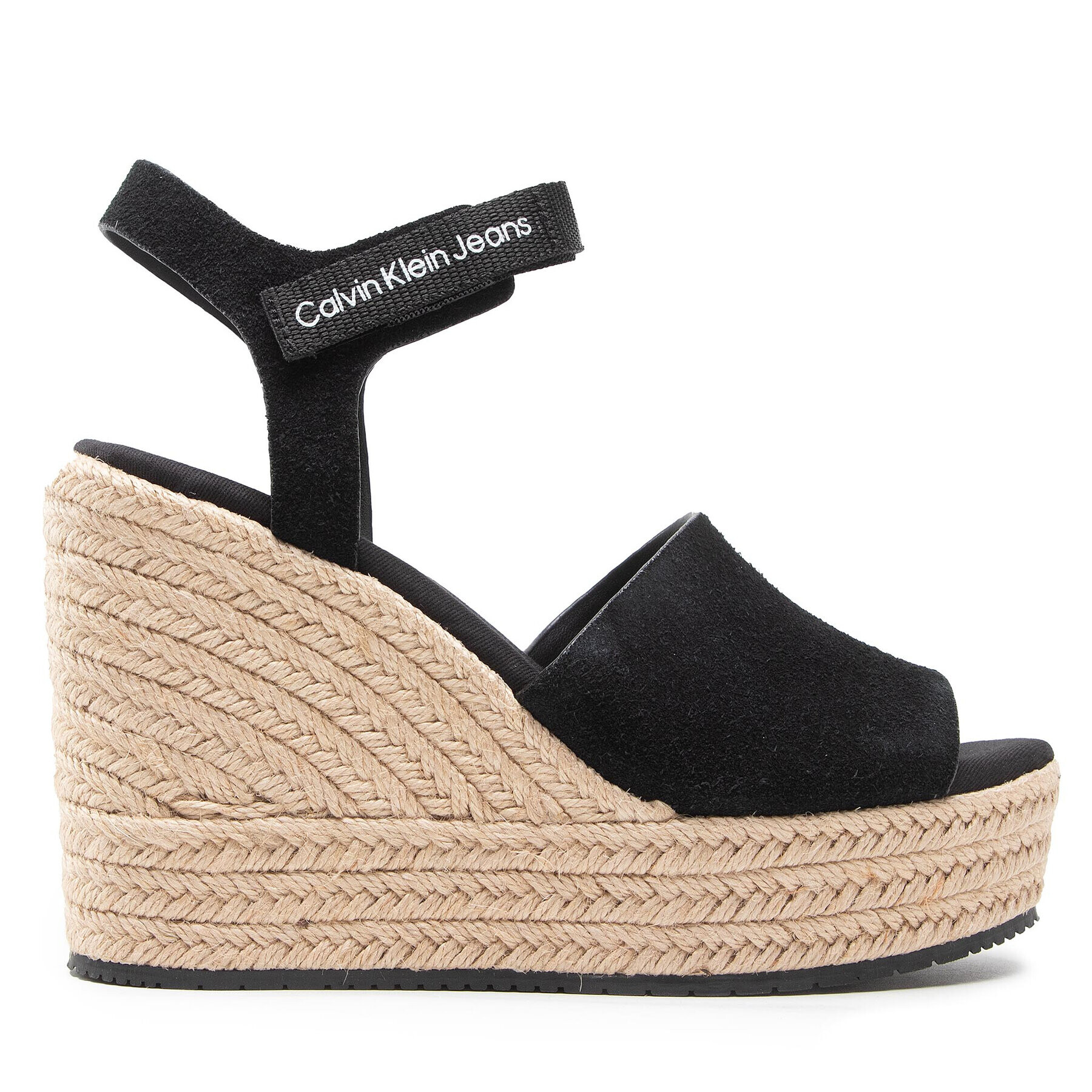 Calvin Klein Espadrile Wedge Sandal Ankle Clip Su YW0YW00571 Negru - Pled.ro