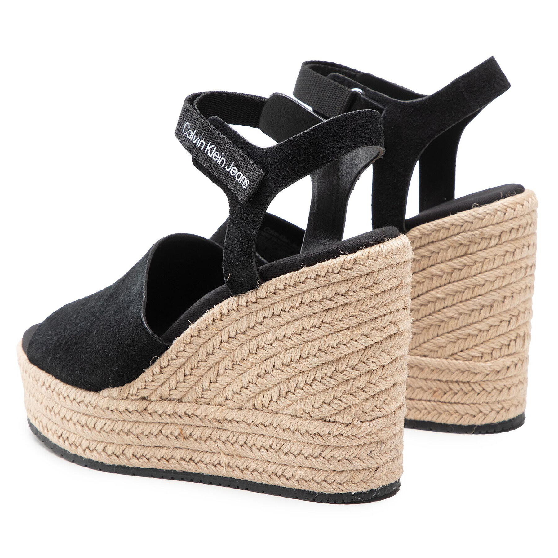 Calvin Klein Espadrile Wedge Sandal Ankle Clip Su YW0YW00571 Negru - Pled.ro