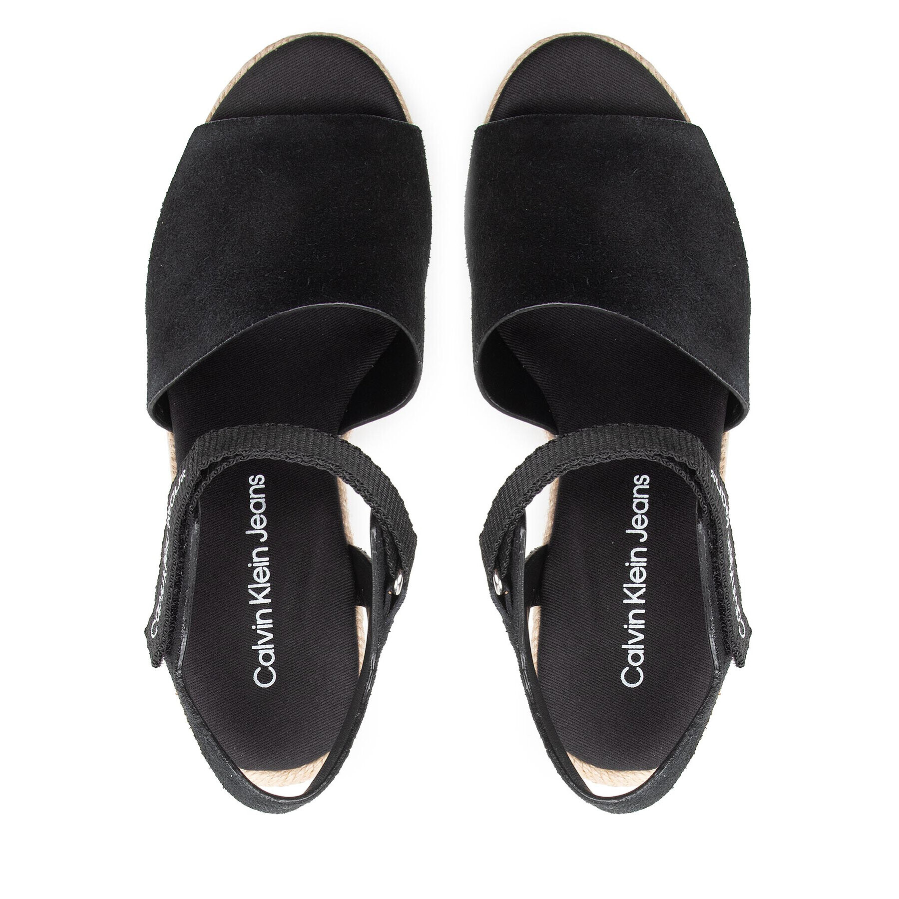 Calvin Klein Espadrile Wedge Sandal Ankle Clip Su YW0YW00571 Negru - Pled.ro