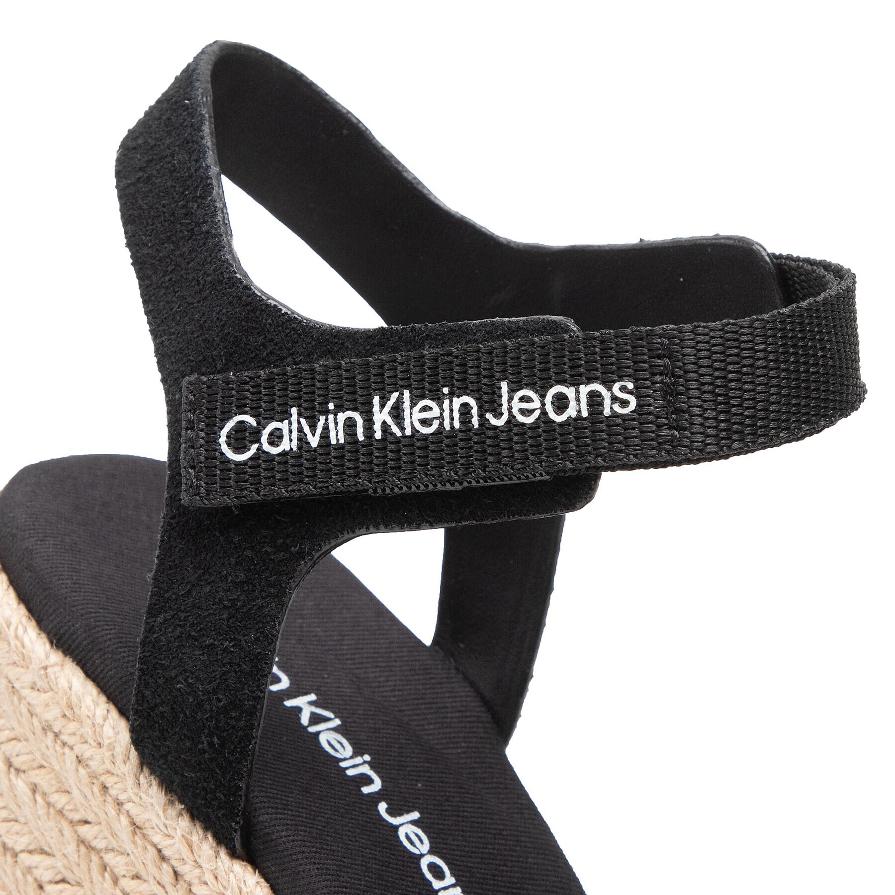 Calvin Klein Espadrile Wedge Sandal Ankle Clip Su YW0YW00571 Negru - Pled.ro