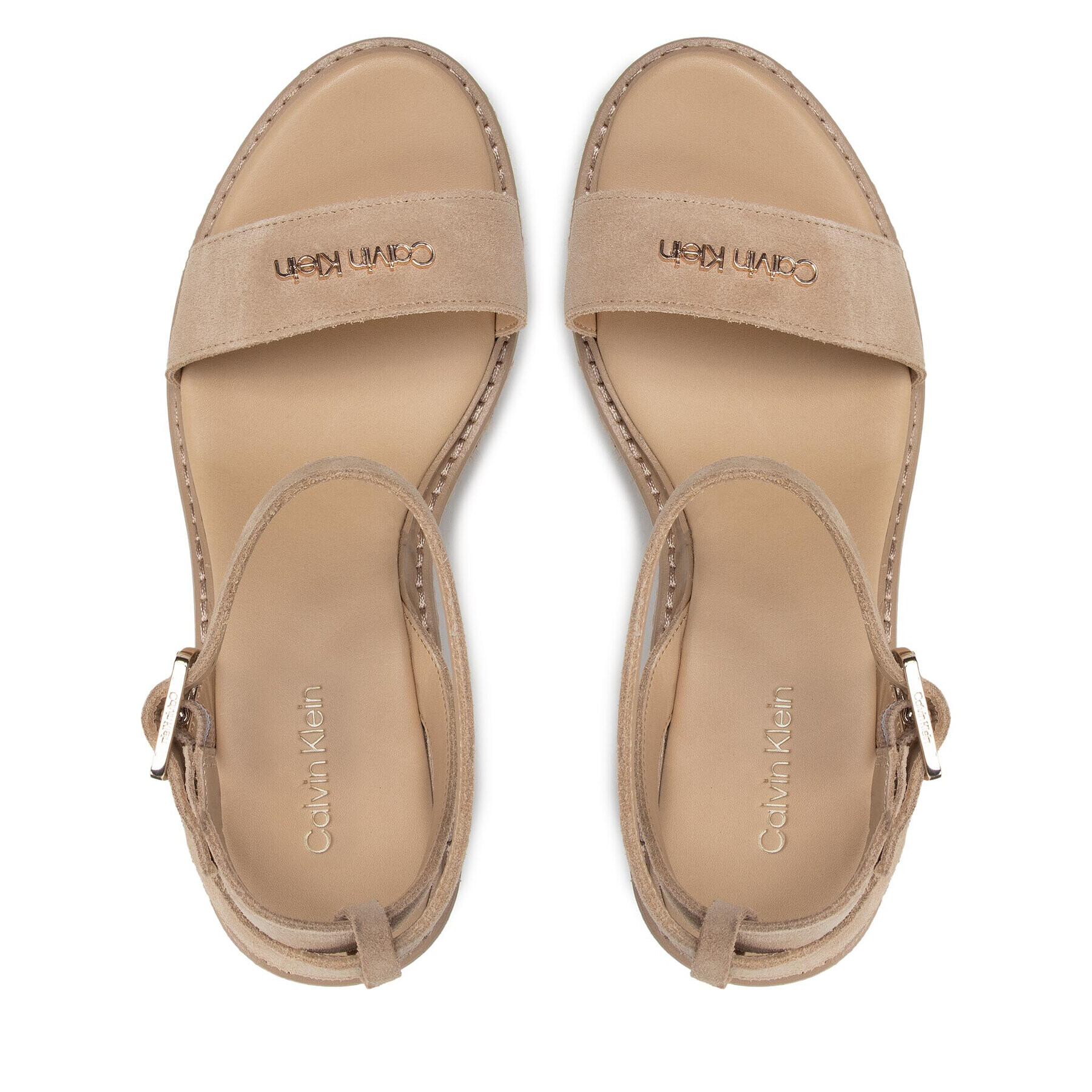 Calvin Klein Espadrile Wedge Sandl 50-Su HW0HW00822 Bej - Pled.ro