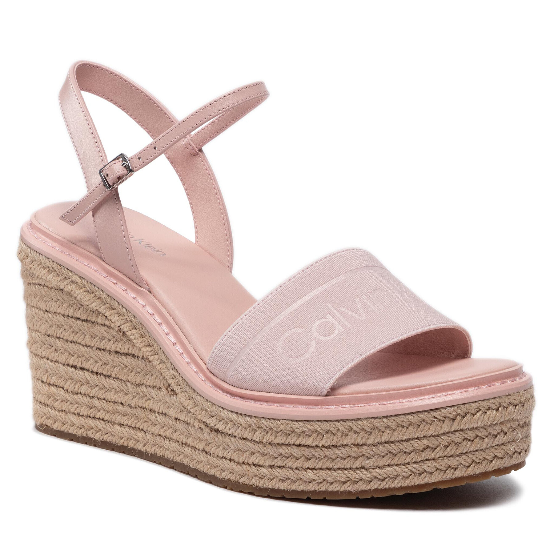 Calvin Klein Espadrile Wedge Sndl 50 He HW0HW00689 Roz - Pled.ro