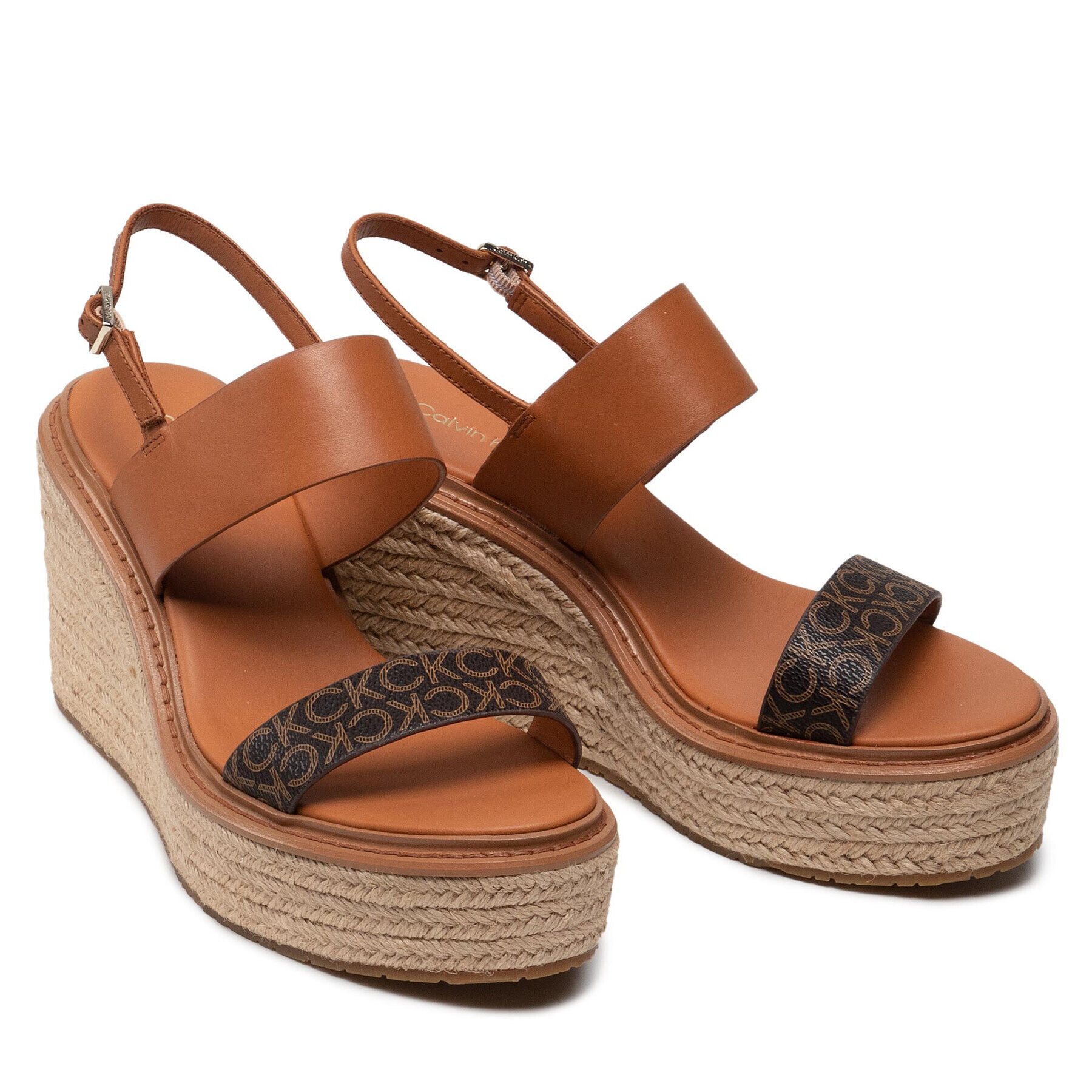 Calvin Klein Espadrile Wedge Sndl 50 HW0HW00823 Maro - Pled.ro