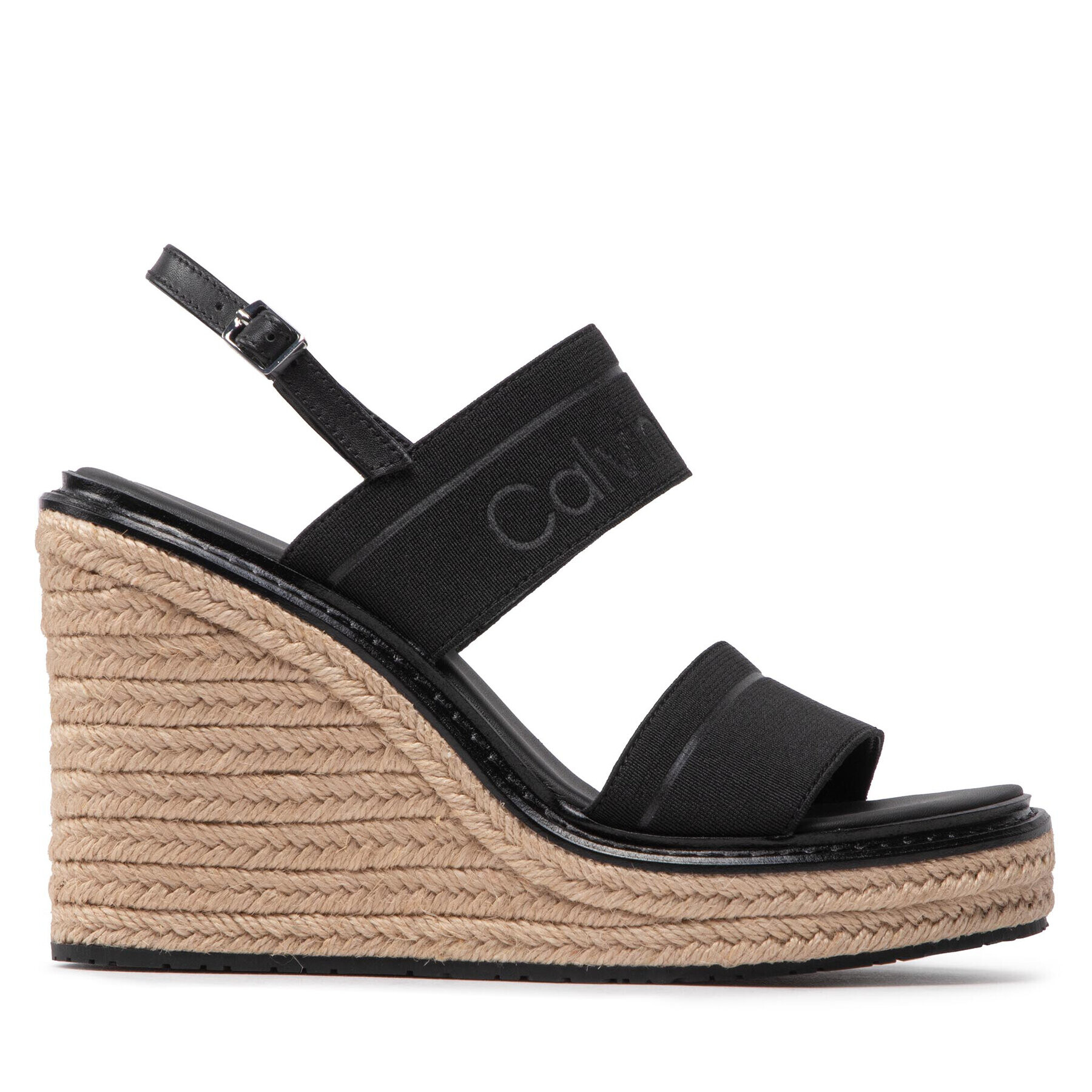 Calvin Klein Espadrile Wedge Sndl 70 He HW0HW00690 Negru - Pled.ro